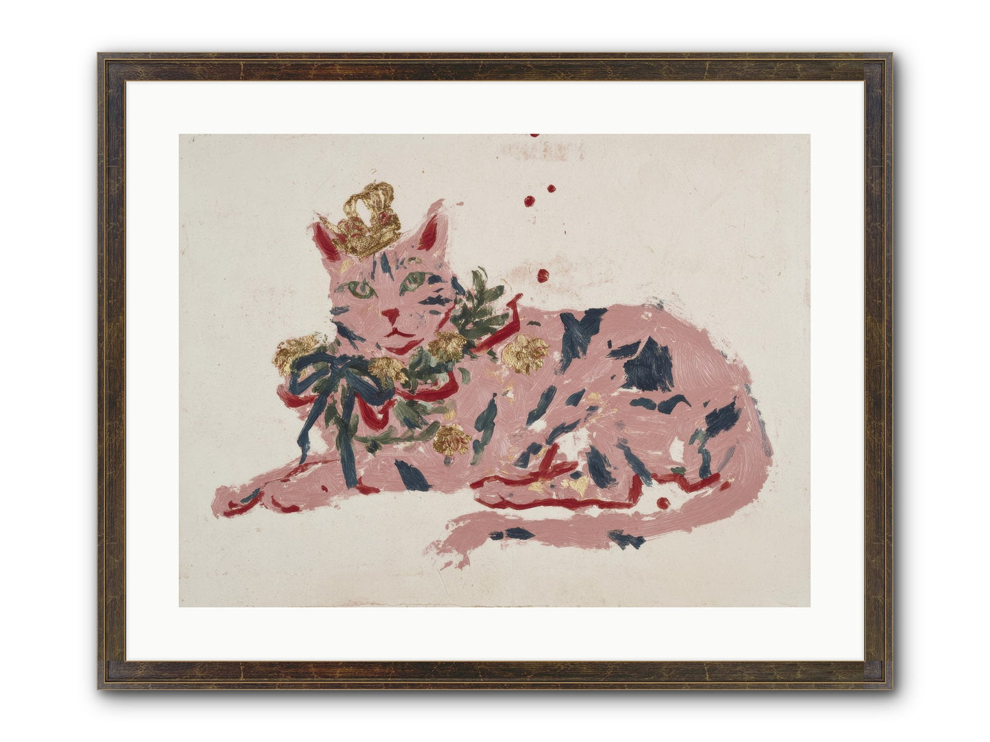 Slightly Unraveled Estate Framed Print - Slimwoods Black/Gold 24x18