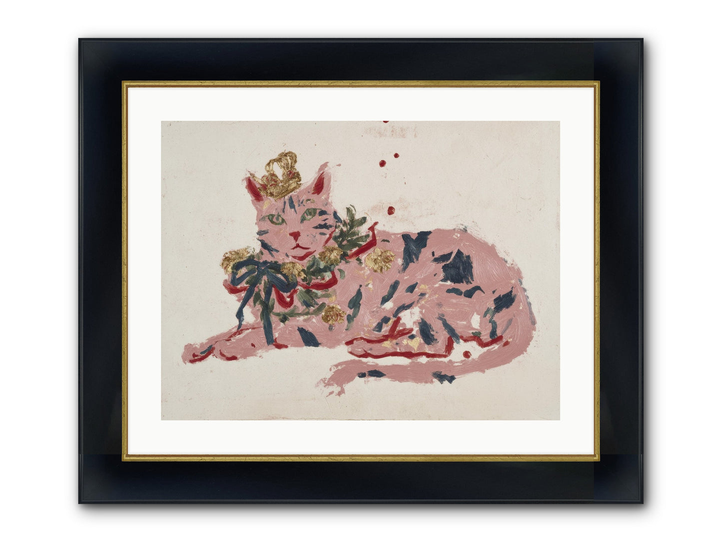 Slightly Unraveled Estate Framed Print - Wide Black w/Gold 24x18