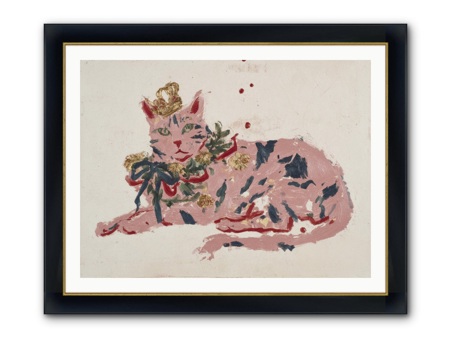 Slightly Unraveled Estate Framed Print - Wide Black w/Gold 40x30