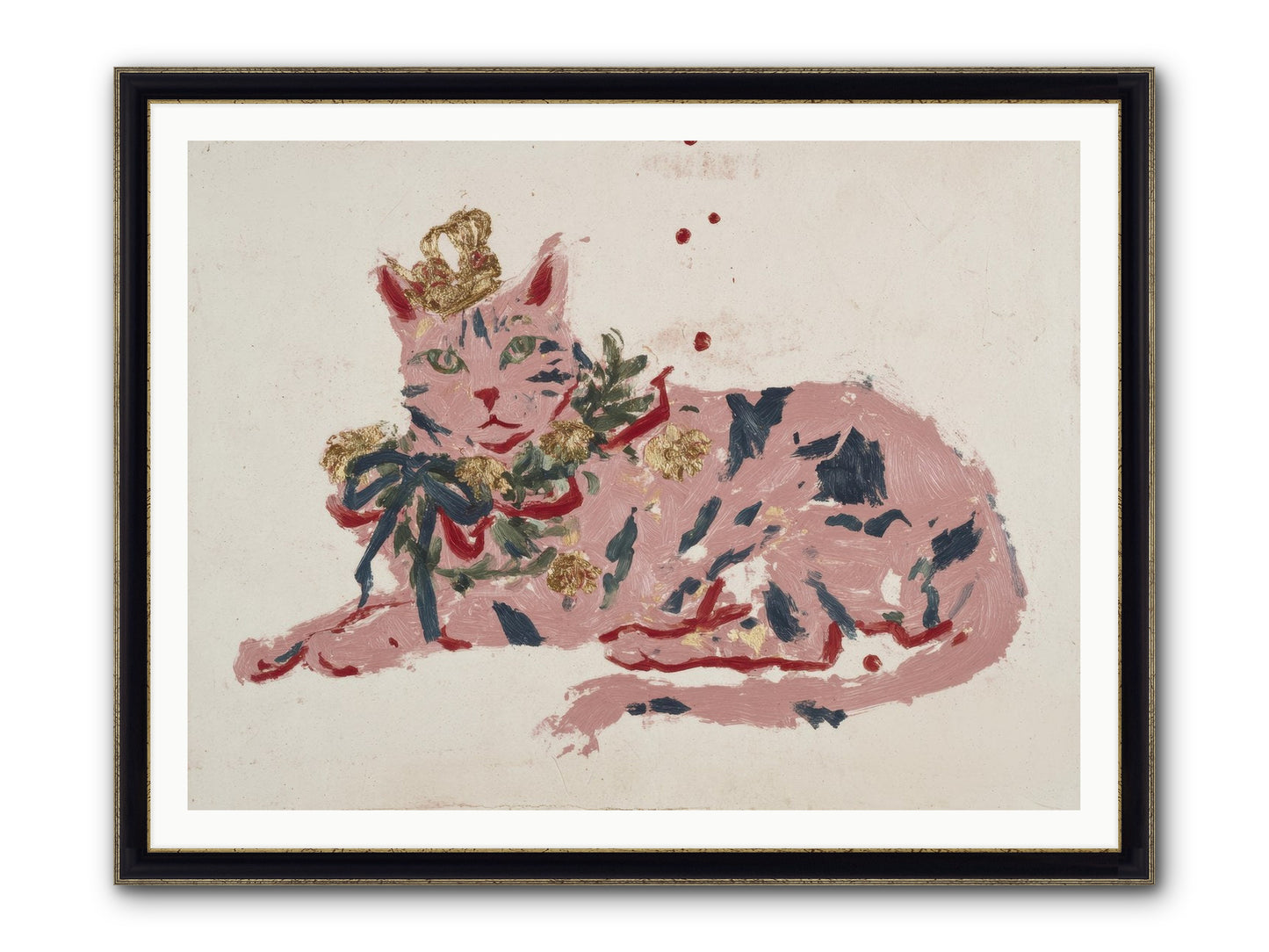 Slightly Unraveled Estate Framed Print - Black & Gold 48x36