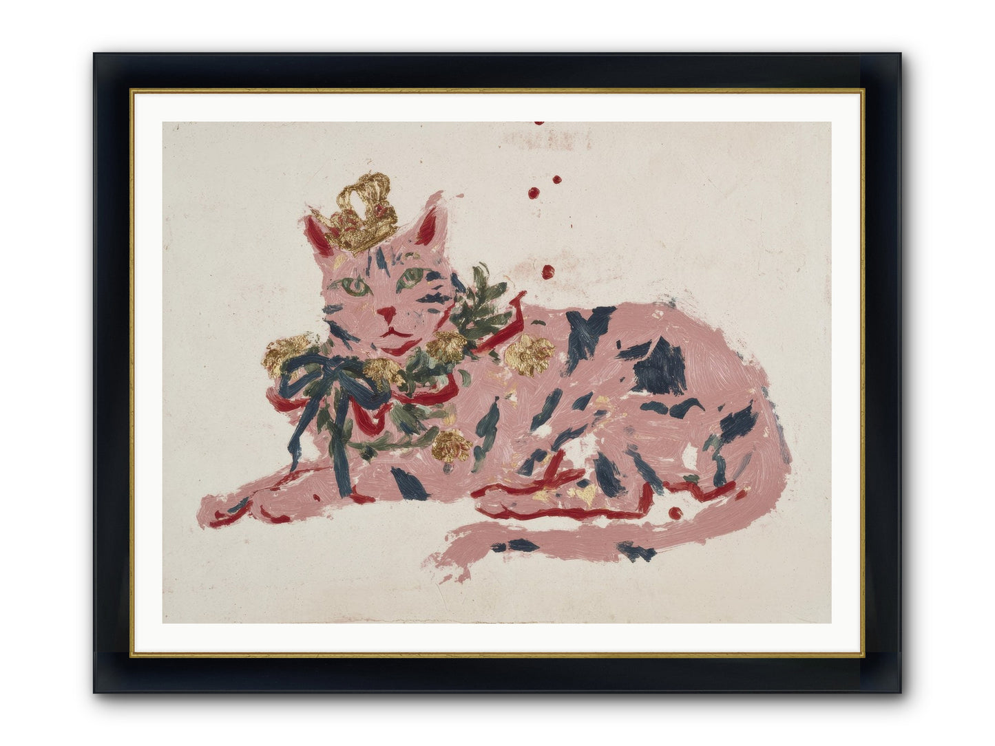 Slightly Unraveled Estate Framed Print - Wide Black w/Gold 48x36