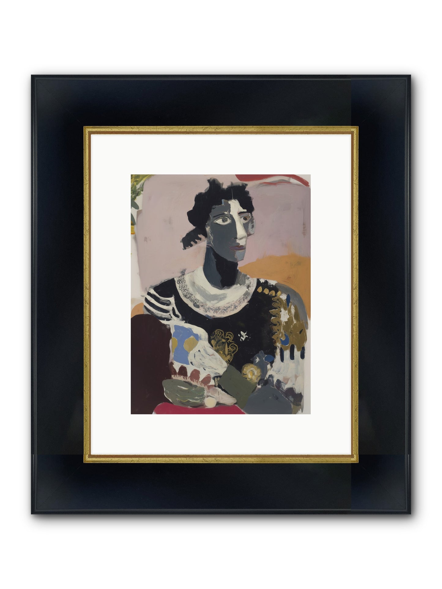 Slow Dance Framed Print - Wide Black w/Gold 9x12