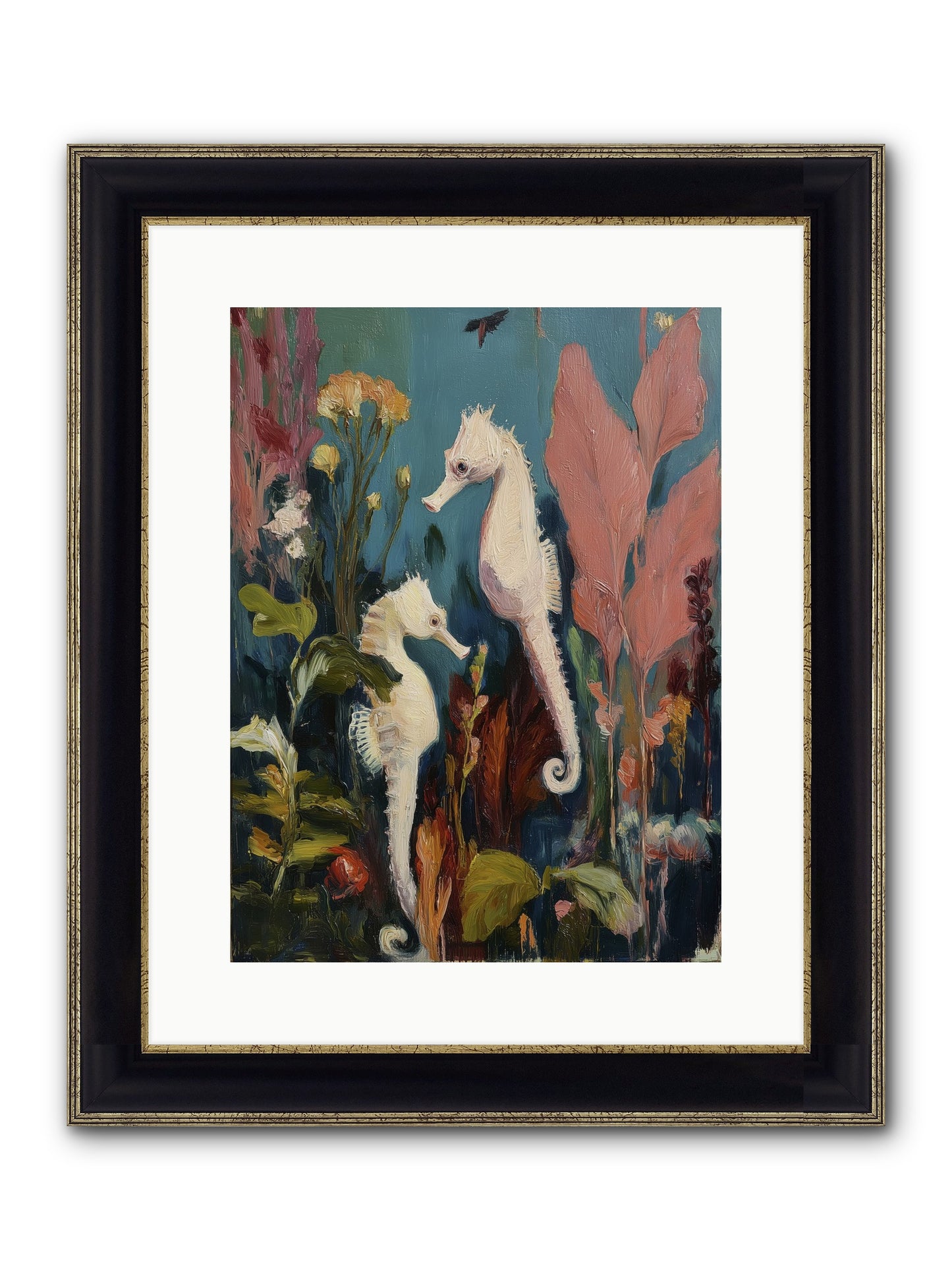Slow Motion Peace Framed Print - Black & Gold 12x16