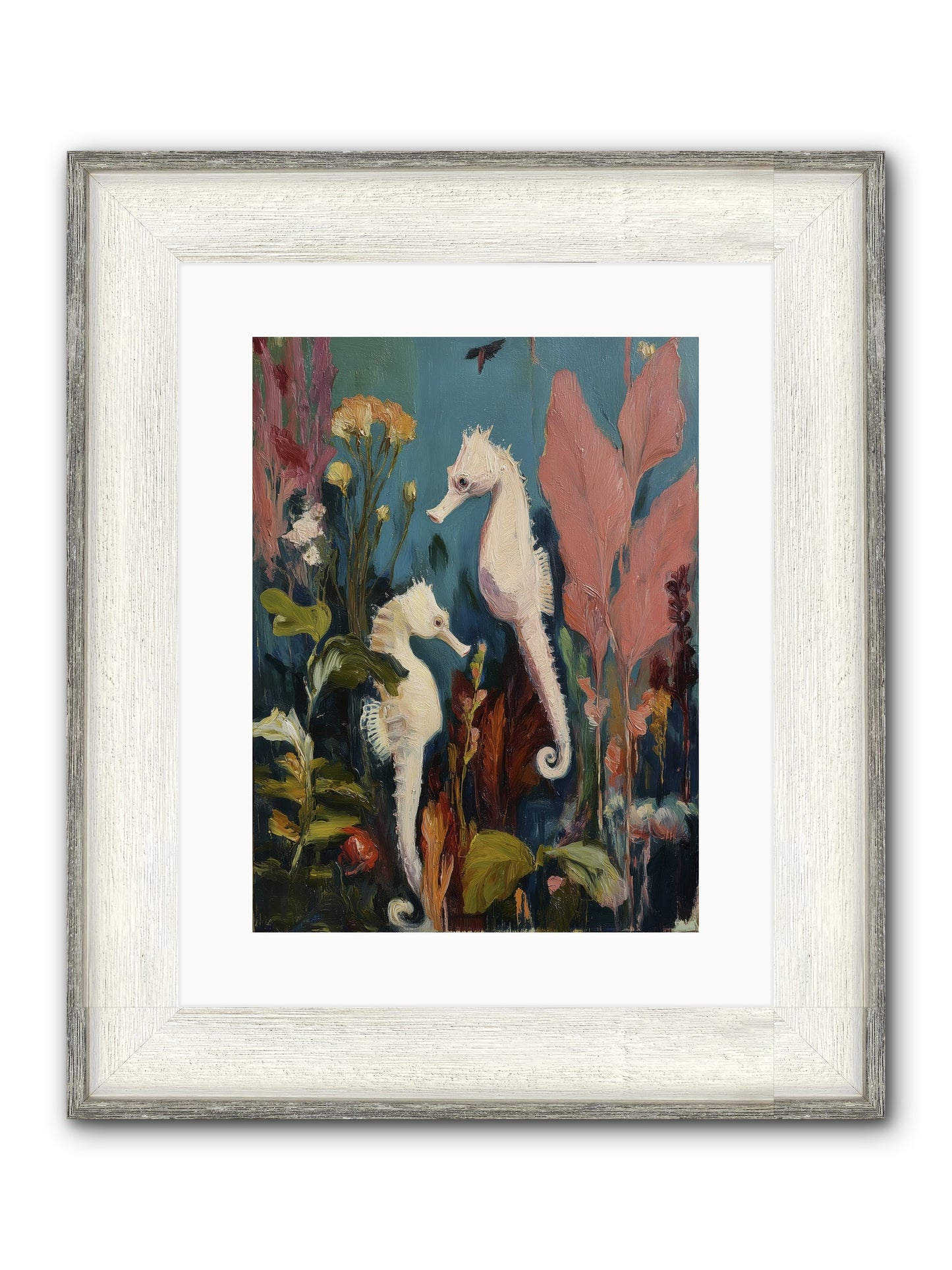 Slow Motion Peace Framed Print - Driftwood White 12x16
