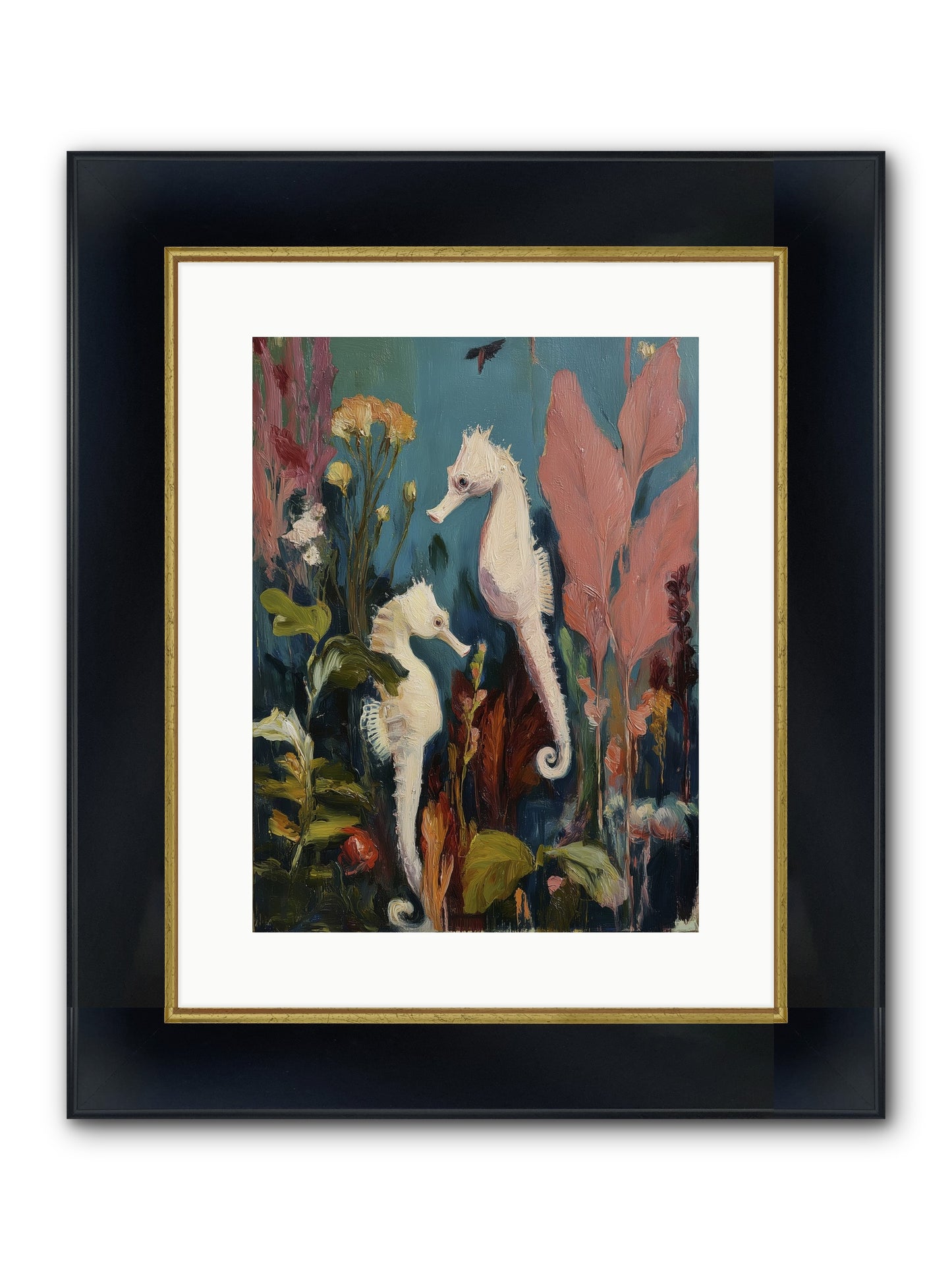 Slow Motion Peace Framed Print - Wide Black w/Gold 12x16