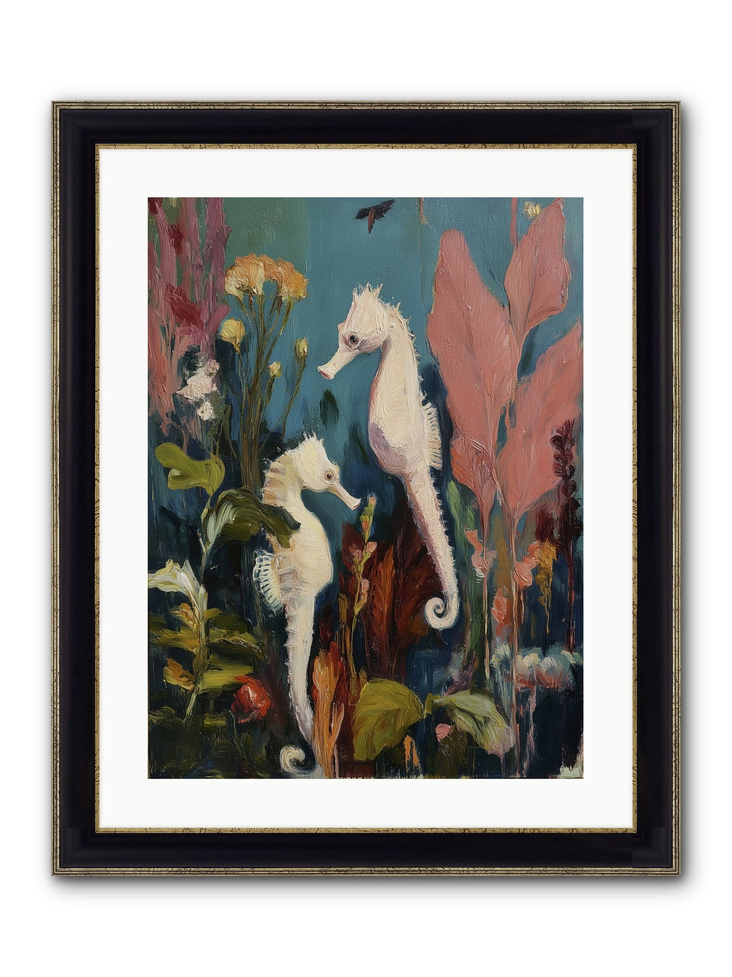 Slow Motion Peace Framed Print - Black & Gold 18x24