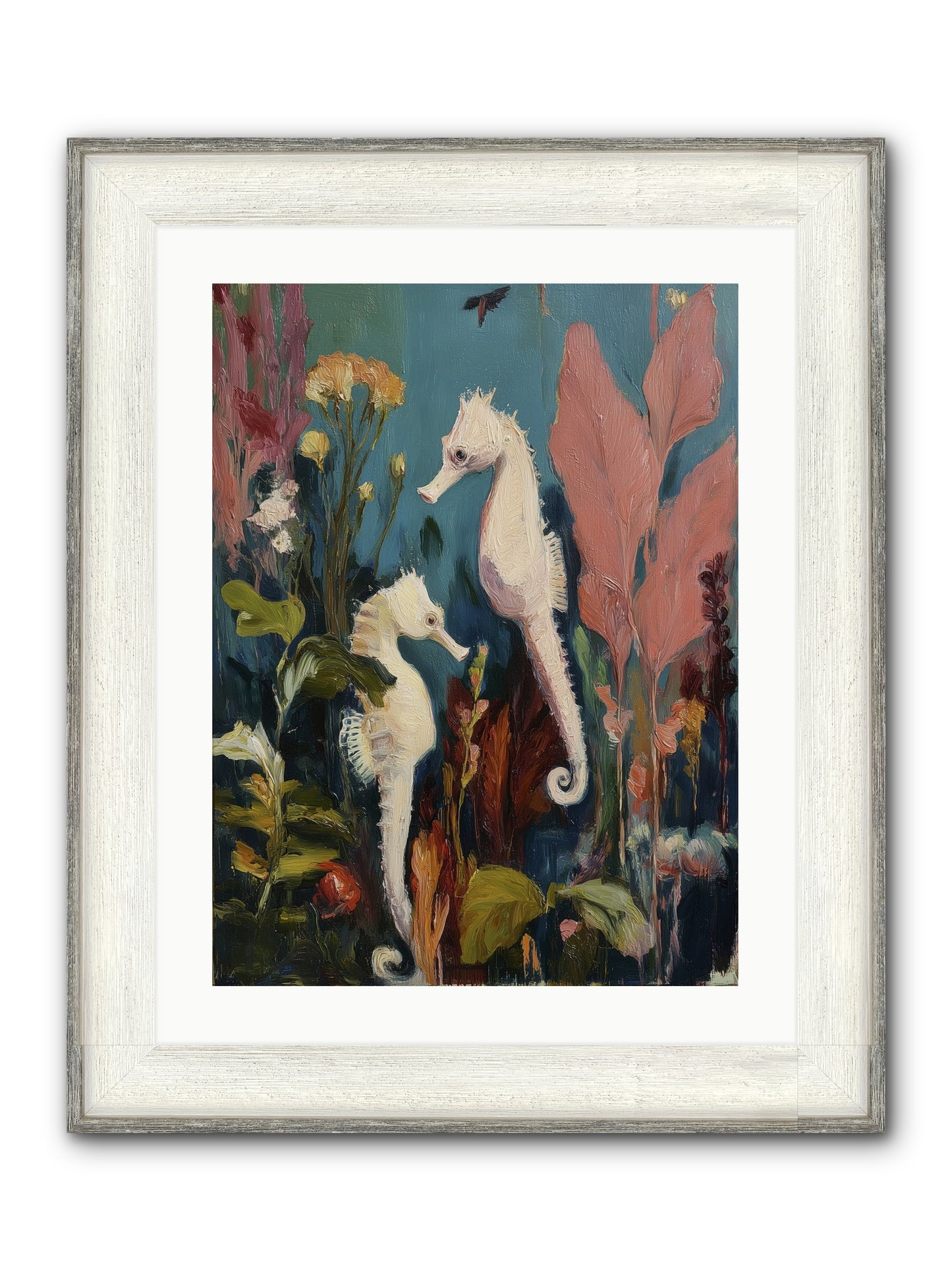 Slow Motion Peace Framed Print - Driftwood White 18x24