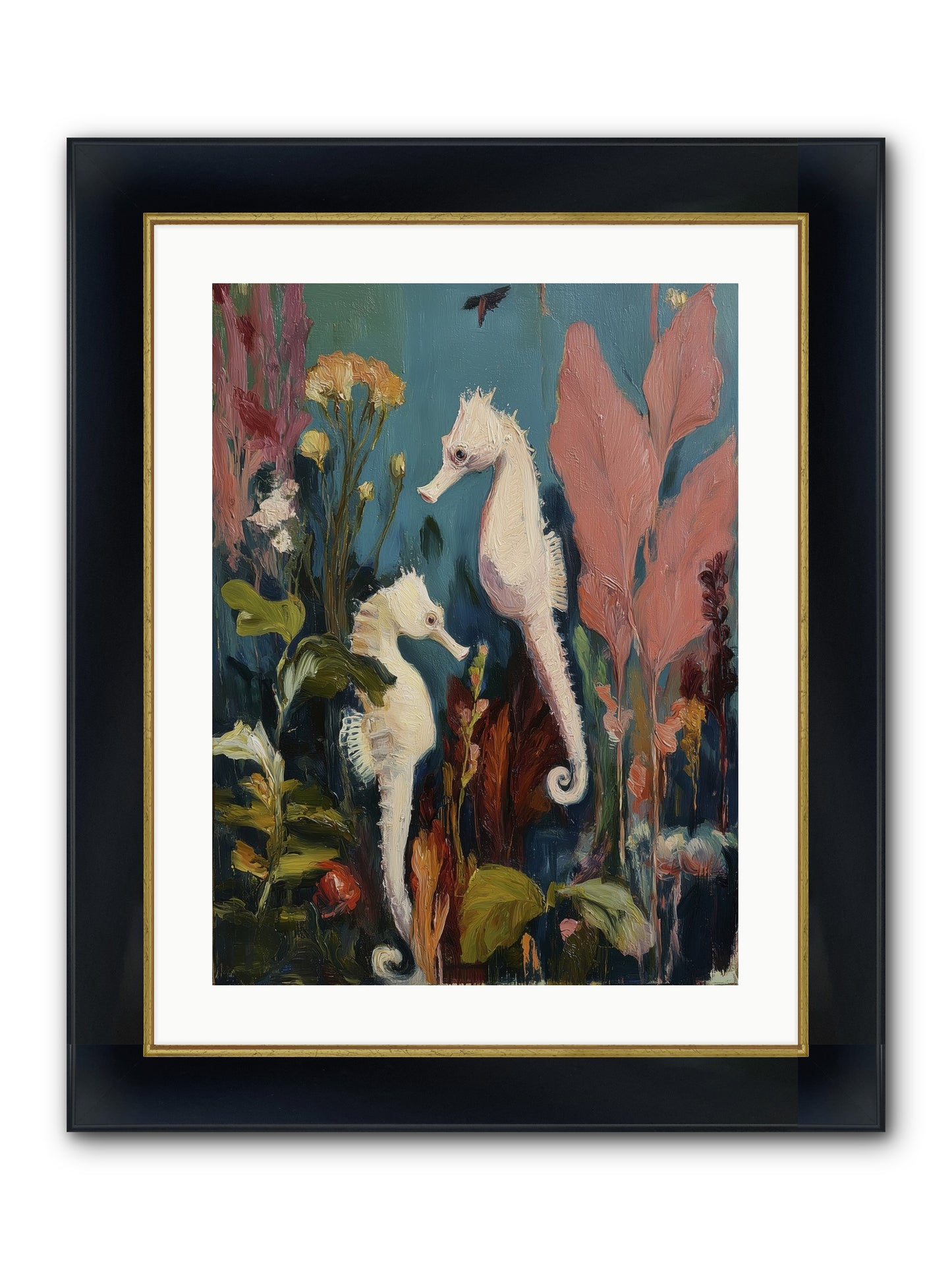 Slow Motion Peace Framed Print - Wide Black w/Gold 18x24