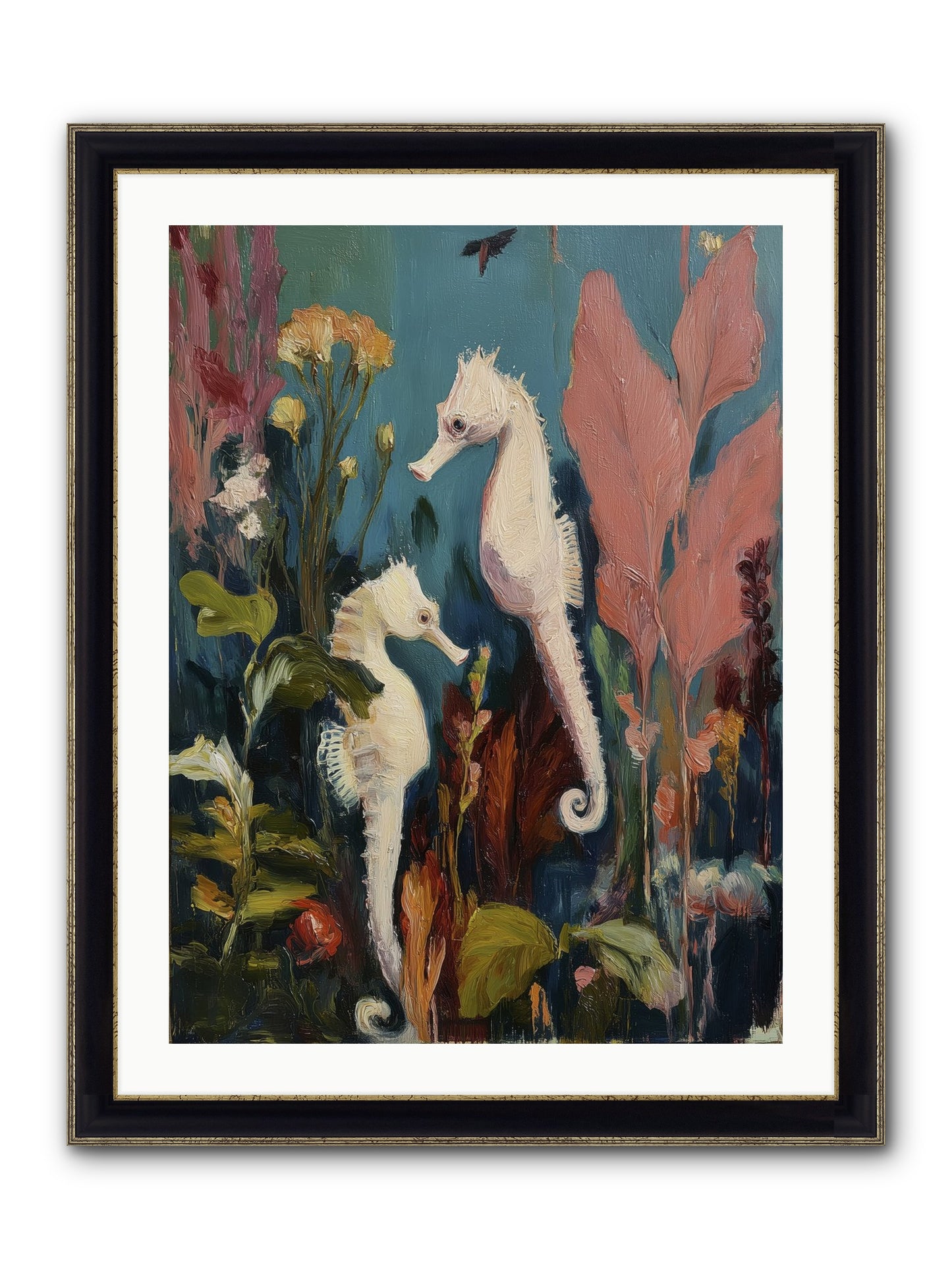 Slow Motion Peace Framed Print - Black & Gold 24x32