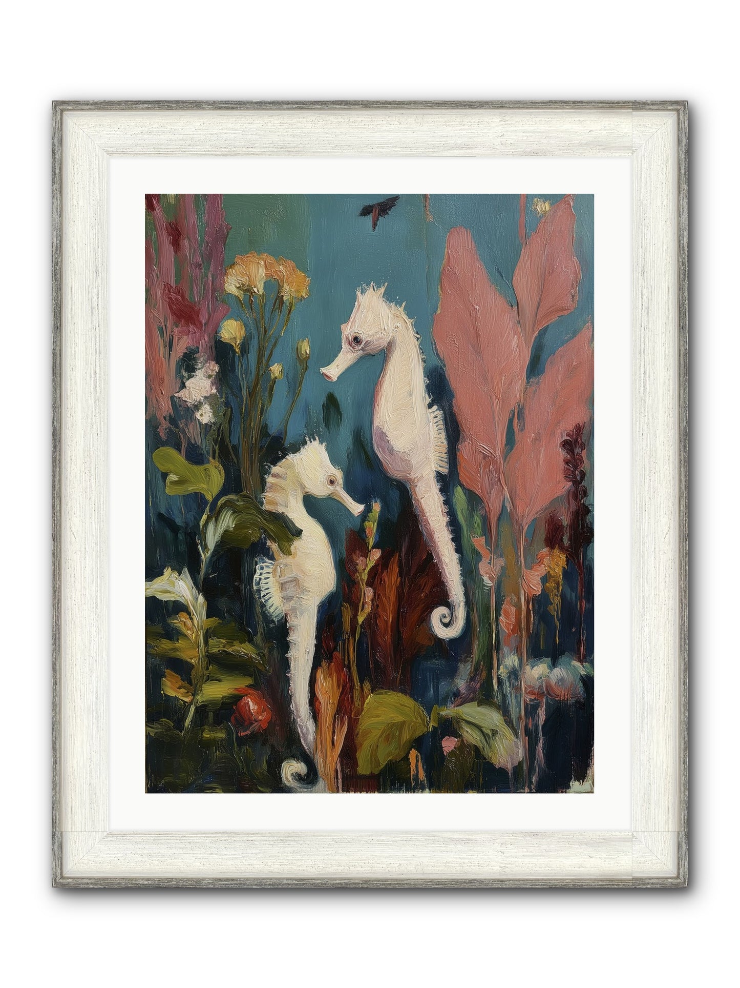 Slow Motion Peace Framed Print - Driftwood White 24x32