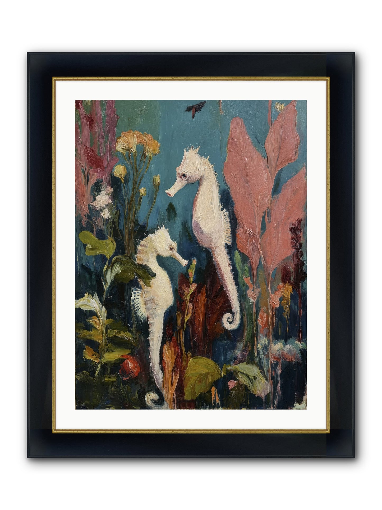 Slow Motion Peace Framed Print - Wide Black w/Gold 24x32