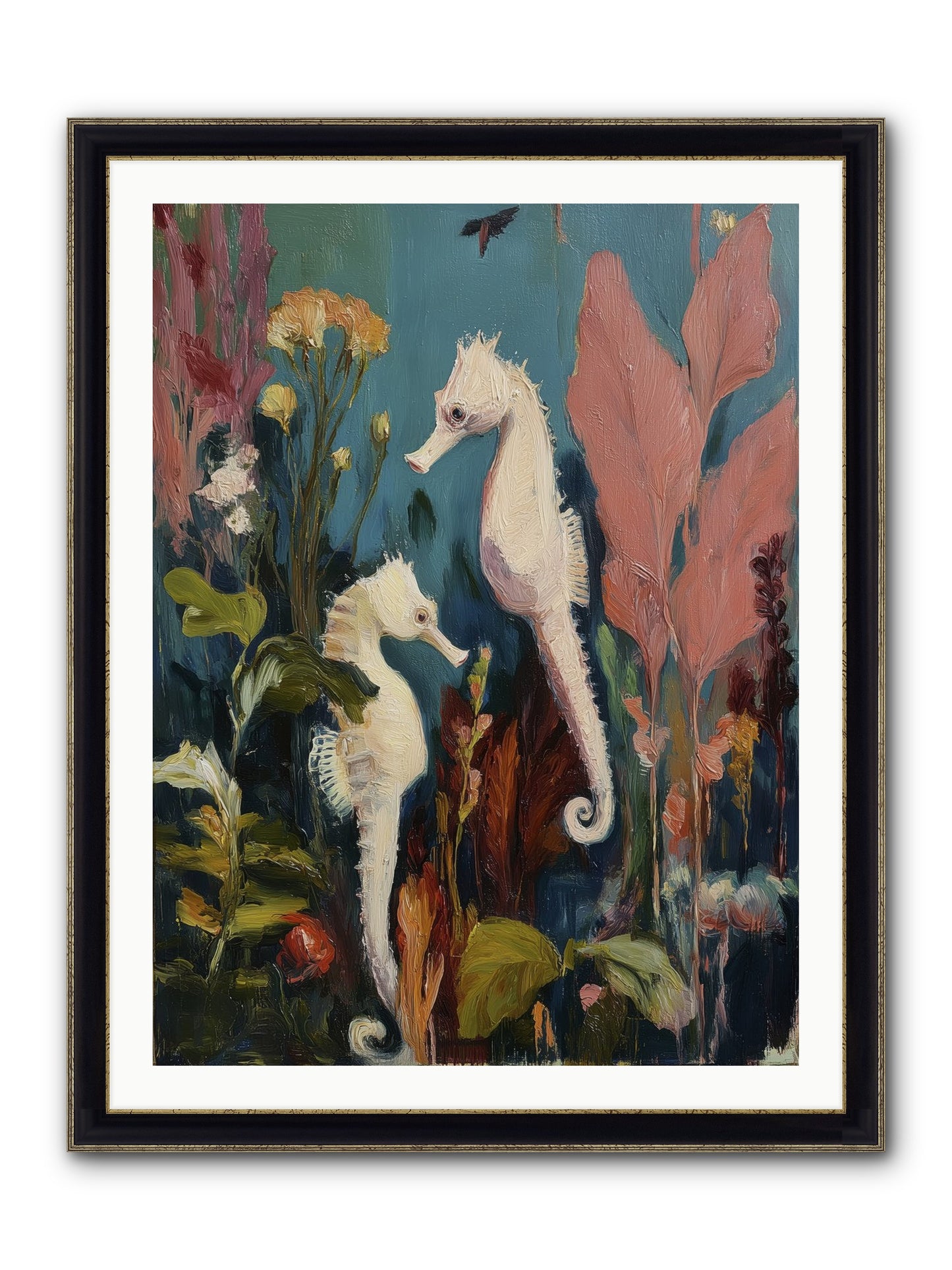 Slow Motion Peace Framed Print - Black & Gold 30x40