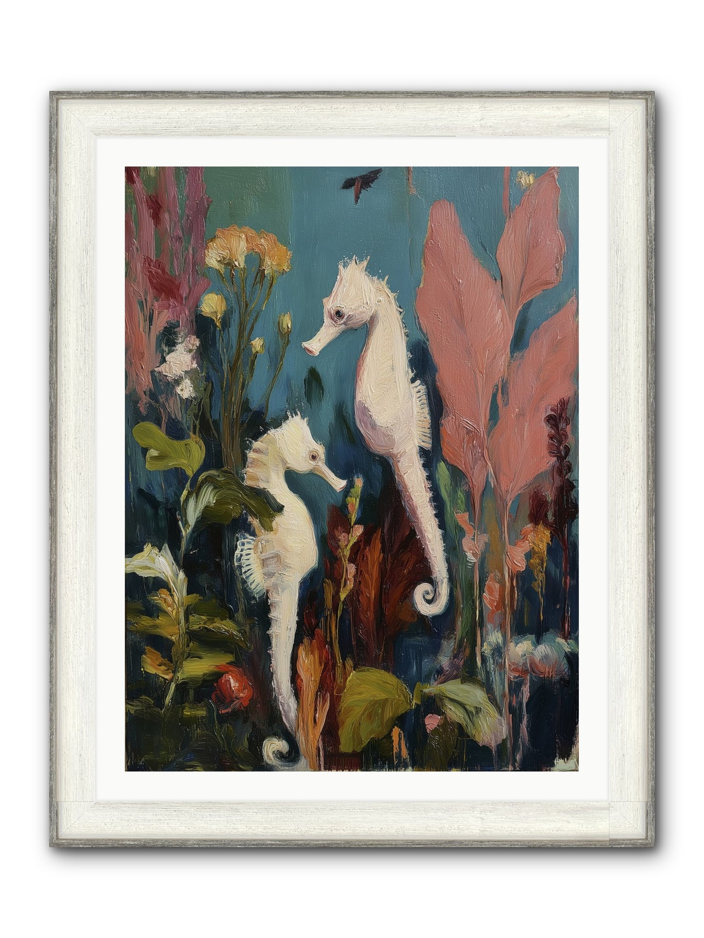 Slow Motion Peace Framed Print - Driftwood White 30x40