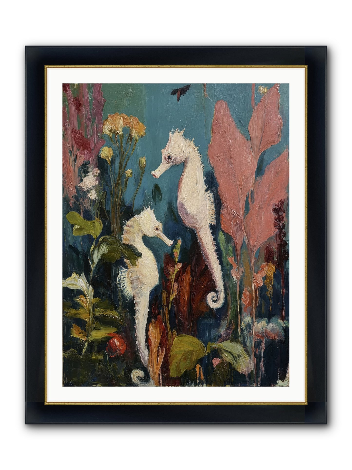 Slow Motion Peace Framed Print - Wide Black w/Gold 30x40