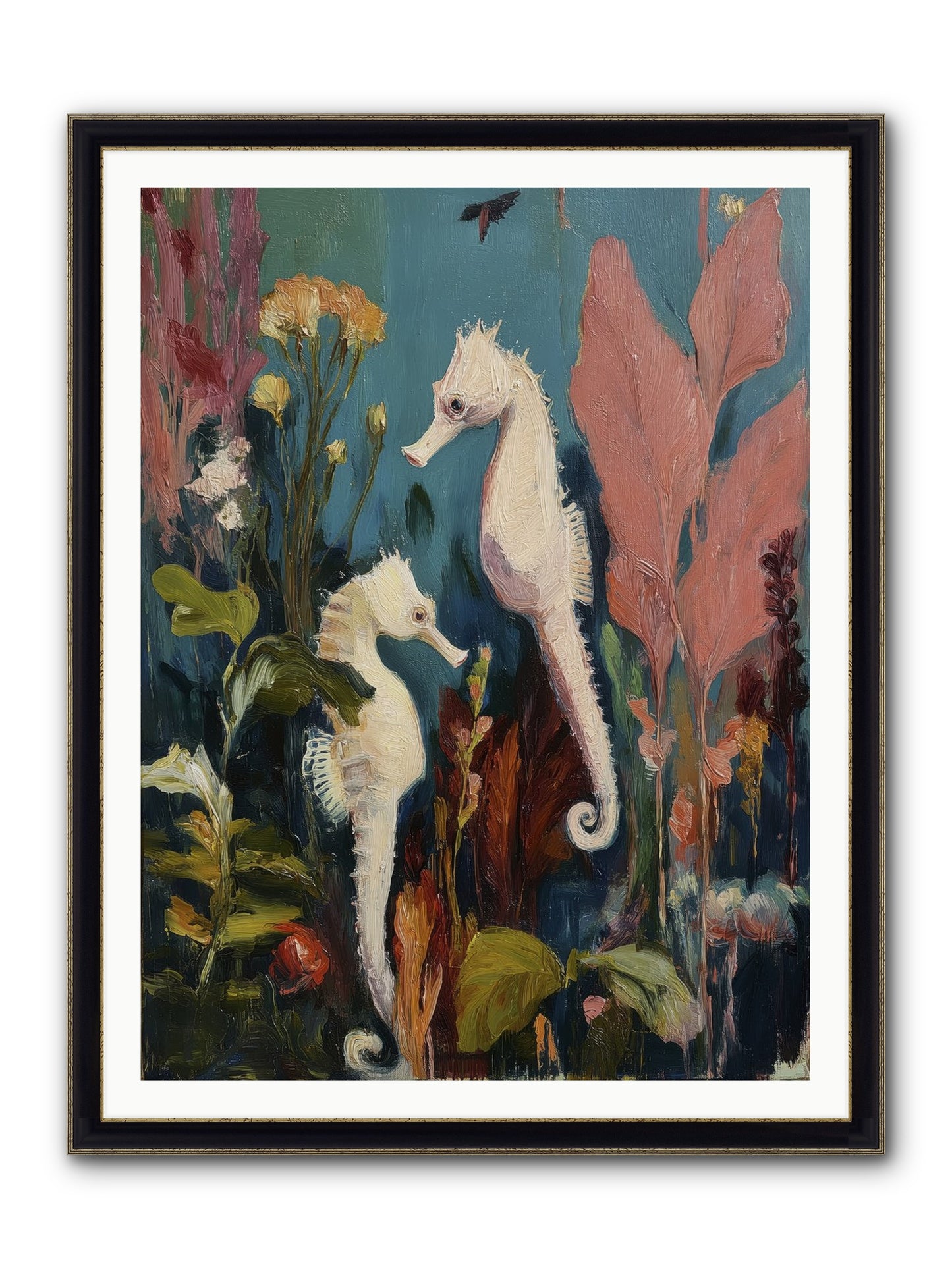 Slow Motion Peace Framed Print - Black & Gold 36x48