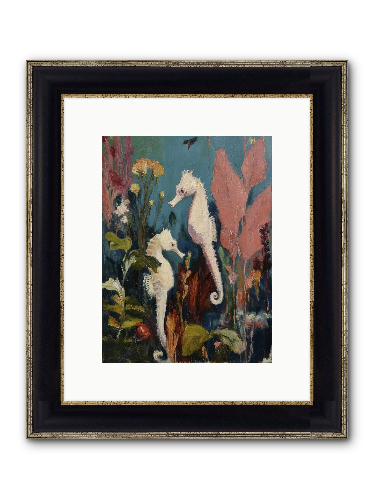 Slow Motion Peace Framed Print - Black & Gold 9x12