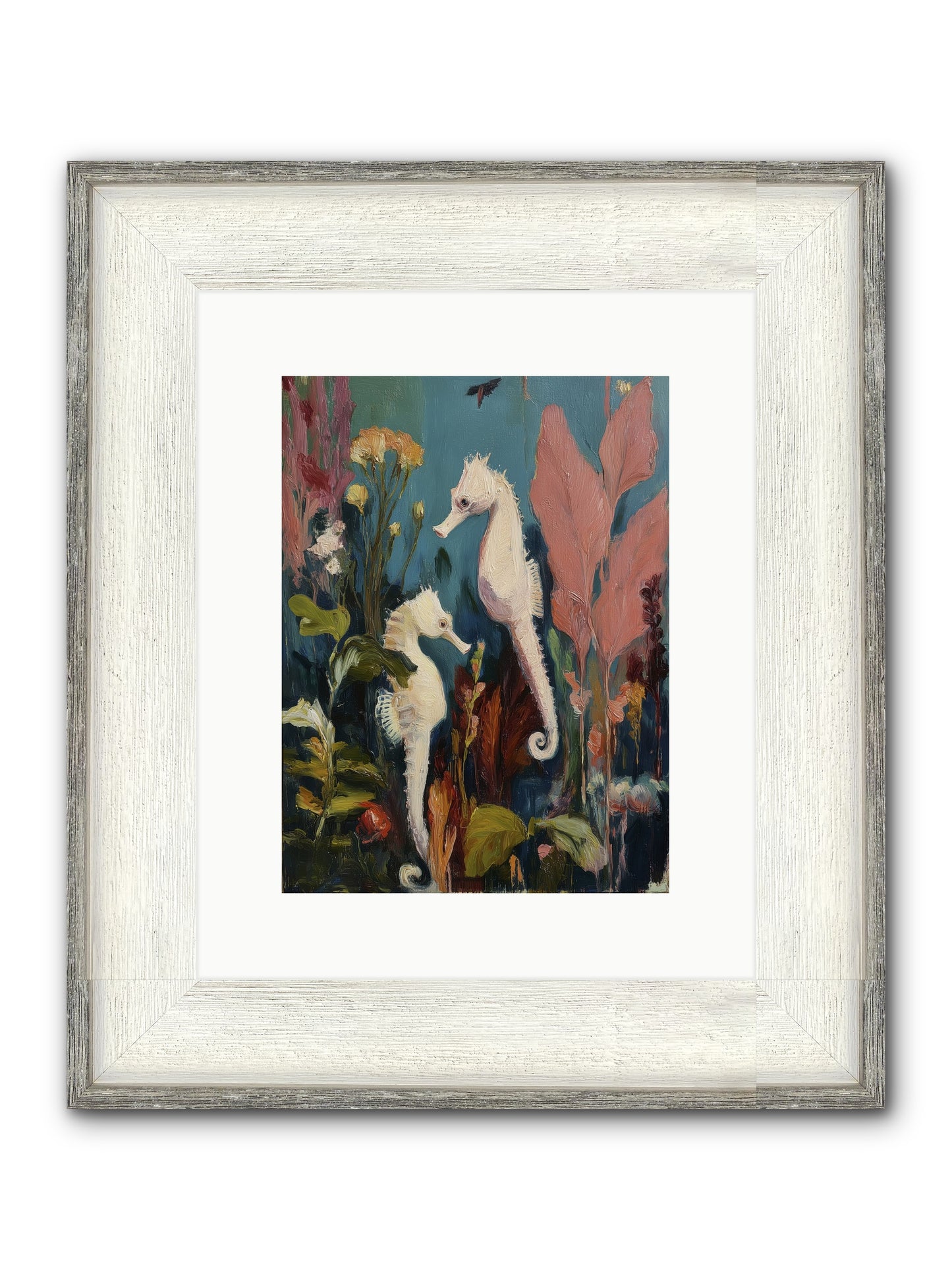 Slow Motion Peace Framed Print - Driftwood White 9x12