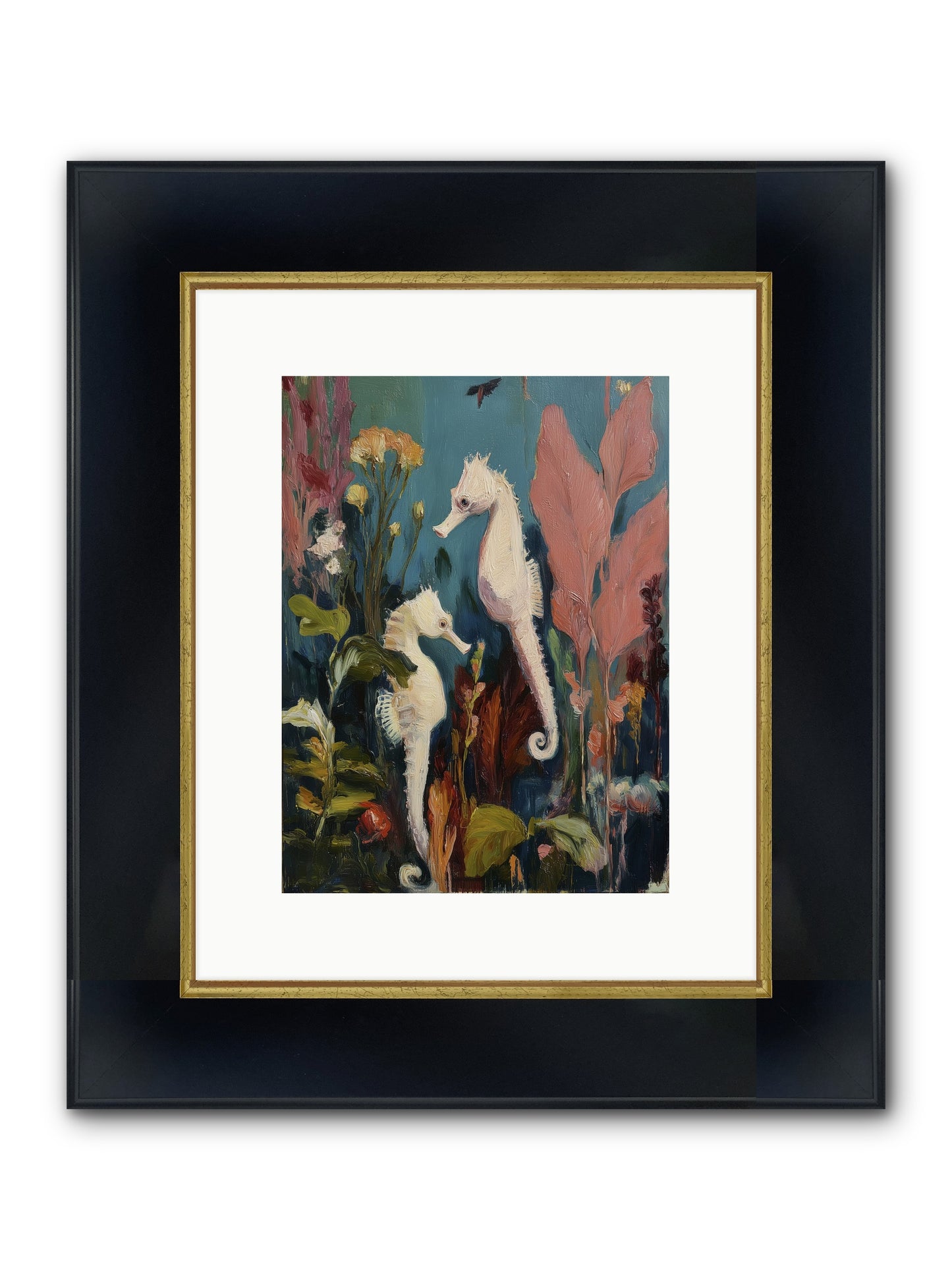 Slow Motion Peace Framed Print - Wide Black w/Gold 9x12