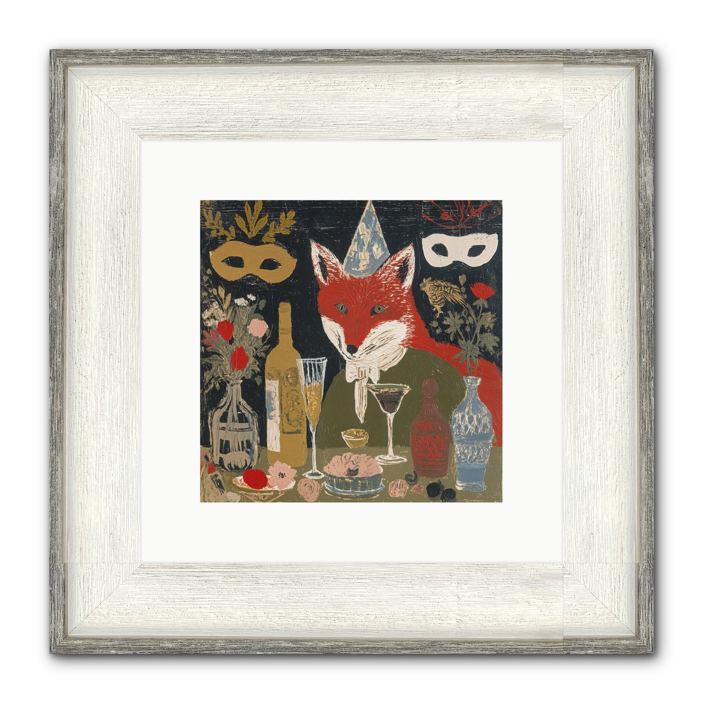 Small Joys Framed Print - Driftwood White 10x10