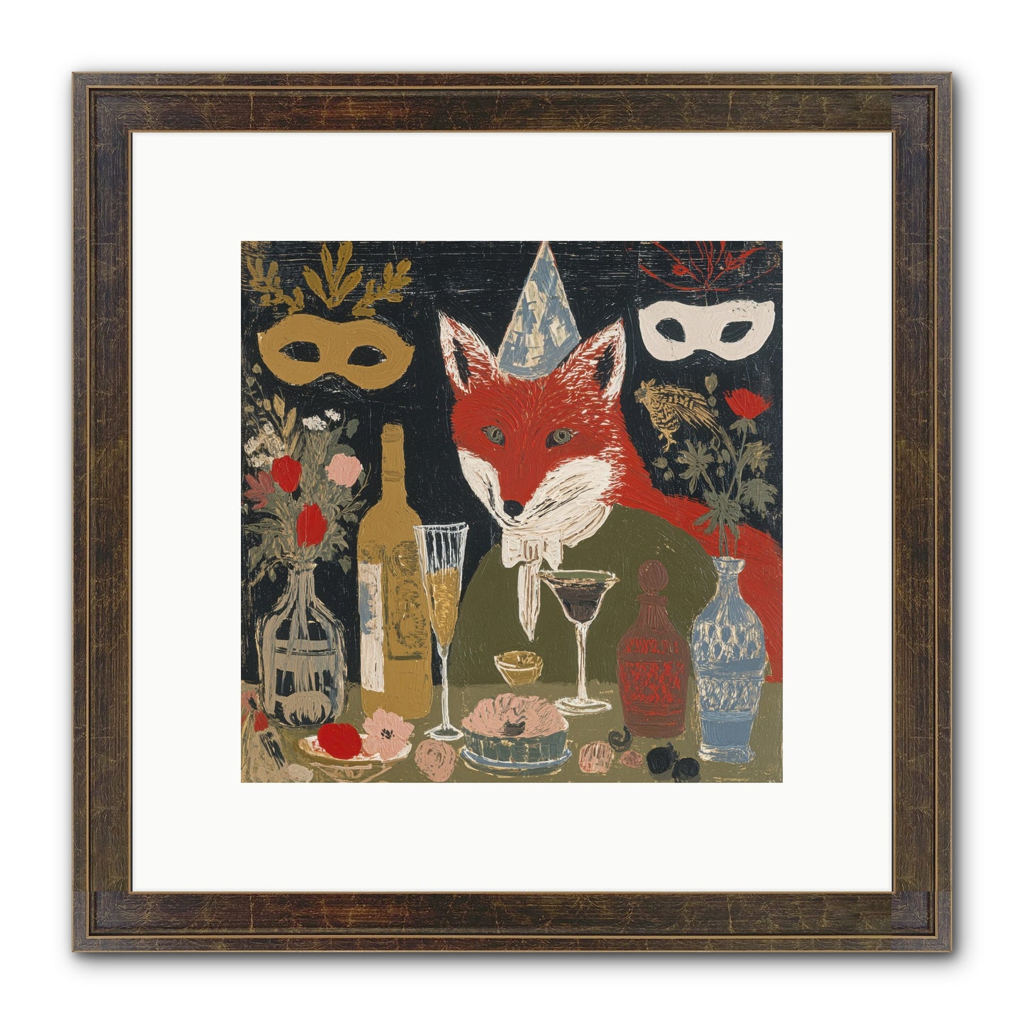 Small Joys Framed Print - Slimwoods Black/Gold 10x10