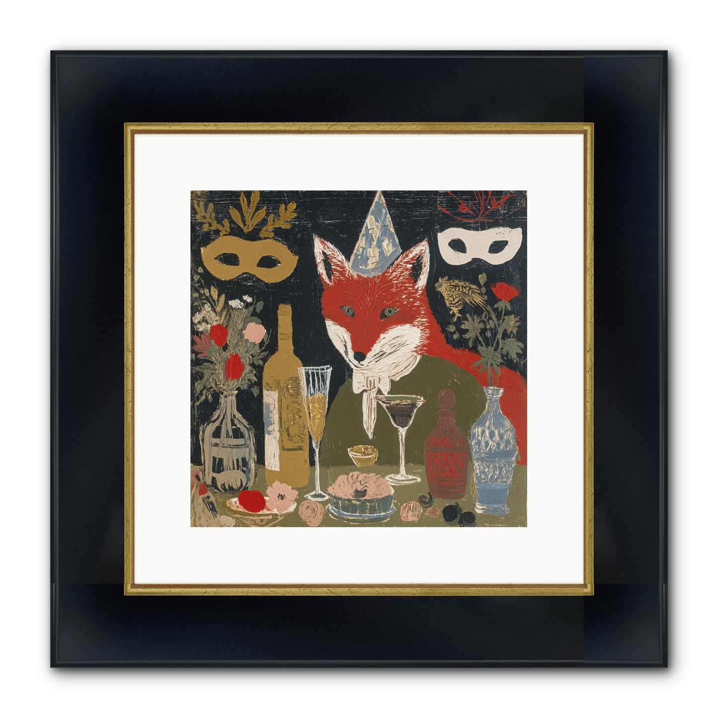 Small Joys Framed Print - Wide Black w/Gold 12x12