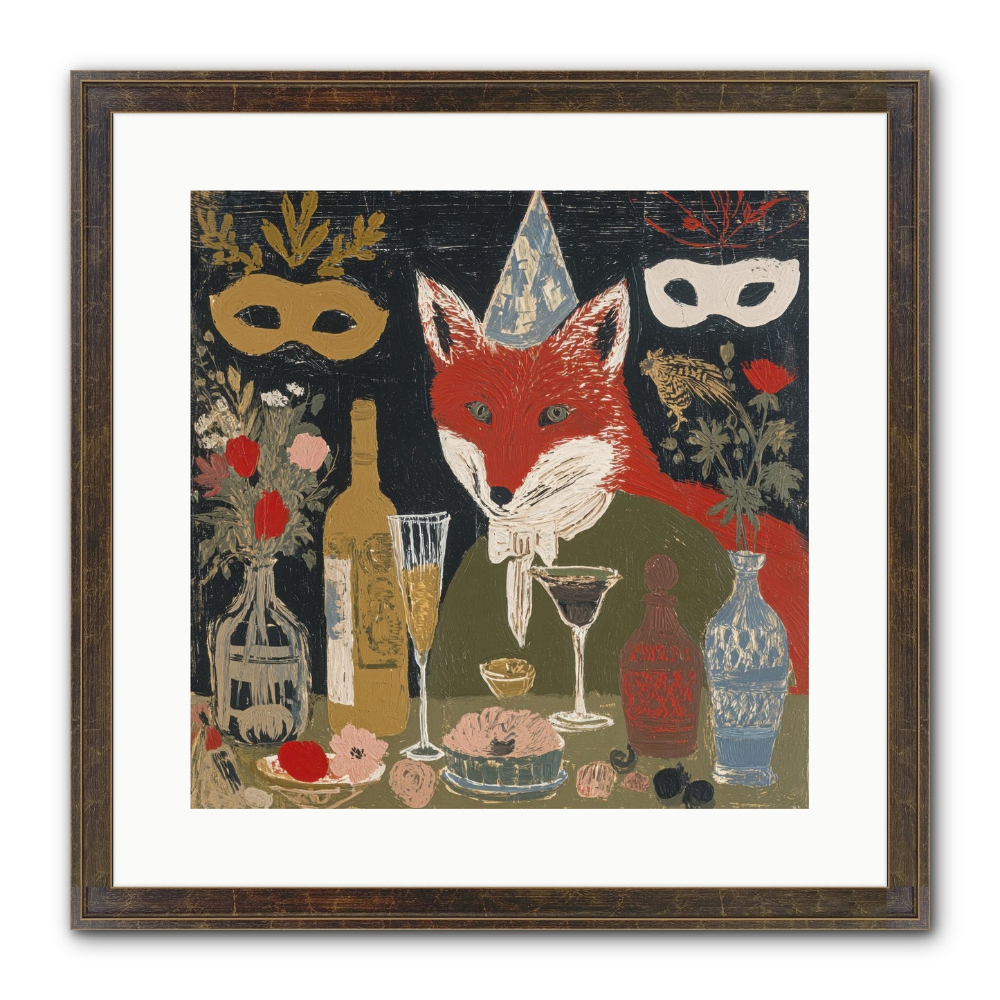 Small Joys Framed Print - Slimwoods Black/Gold 16x16
