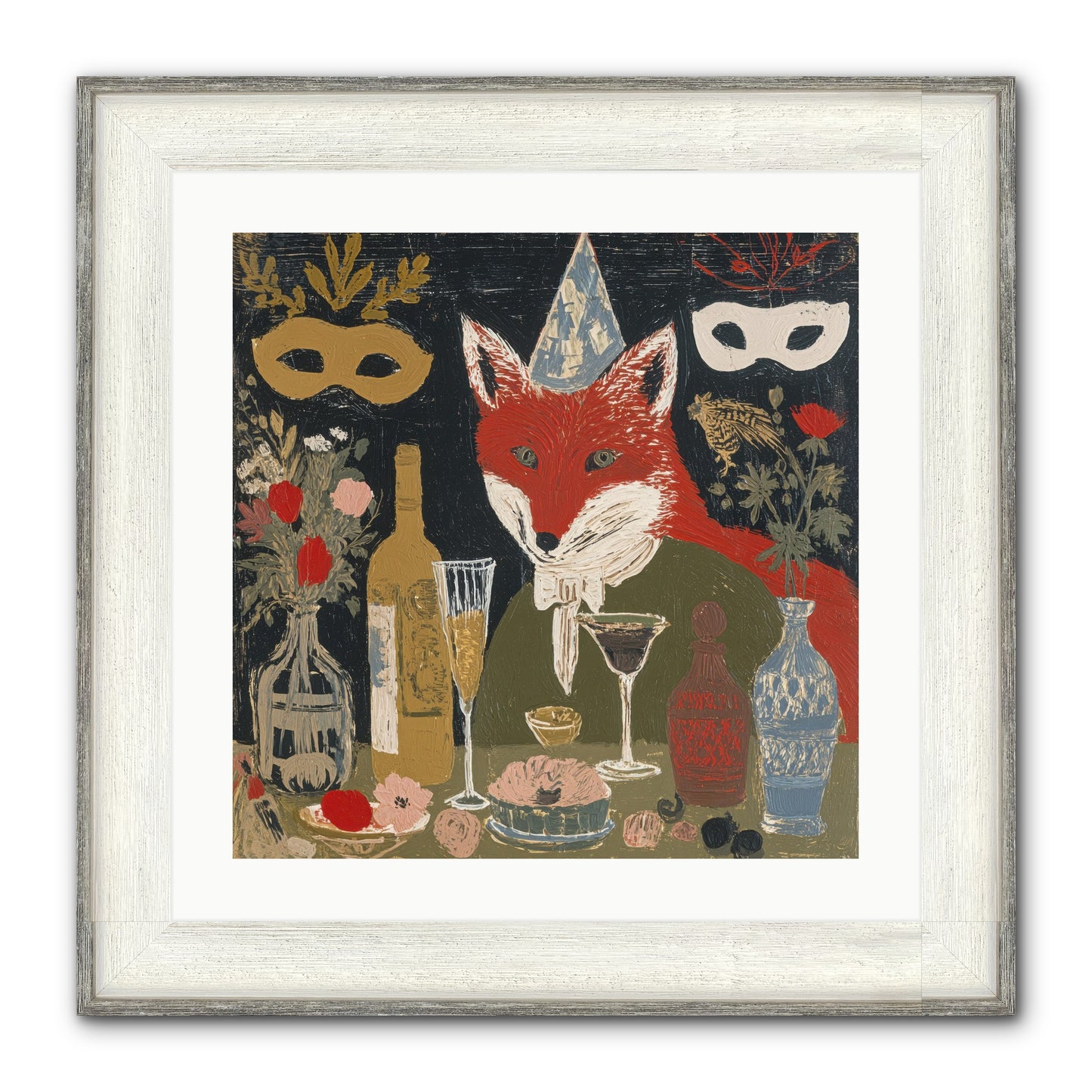 Small Joys Framed Print - Driftwood White 20x20