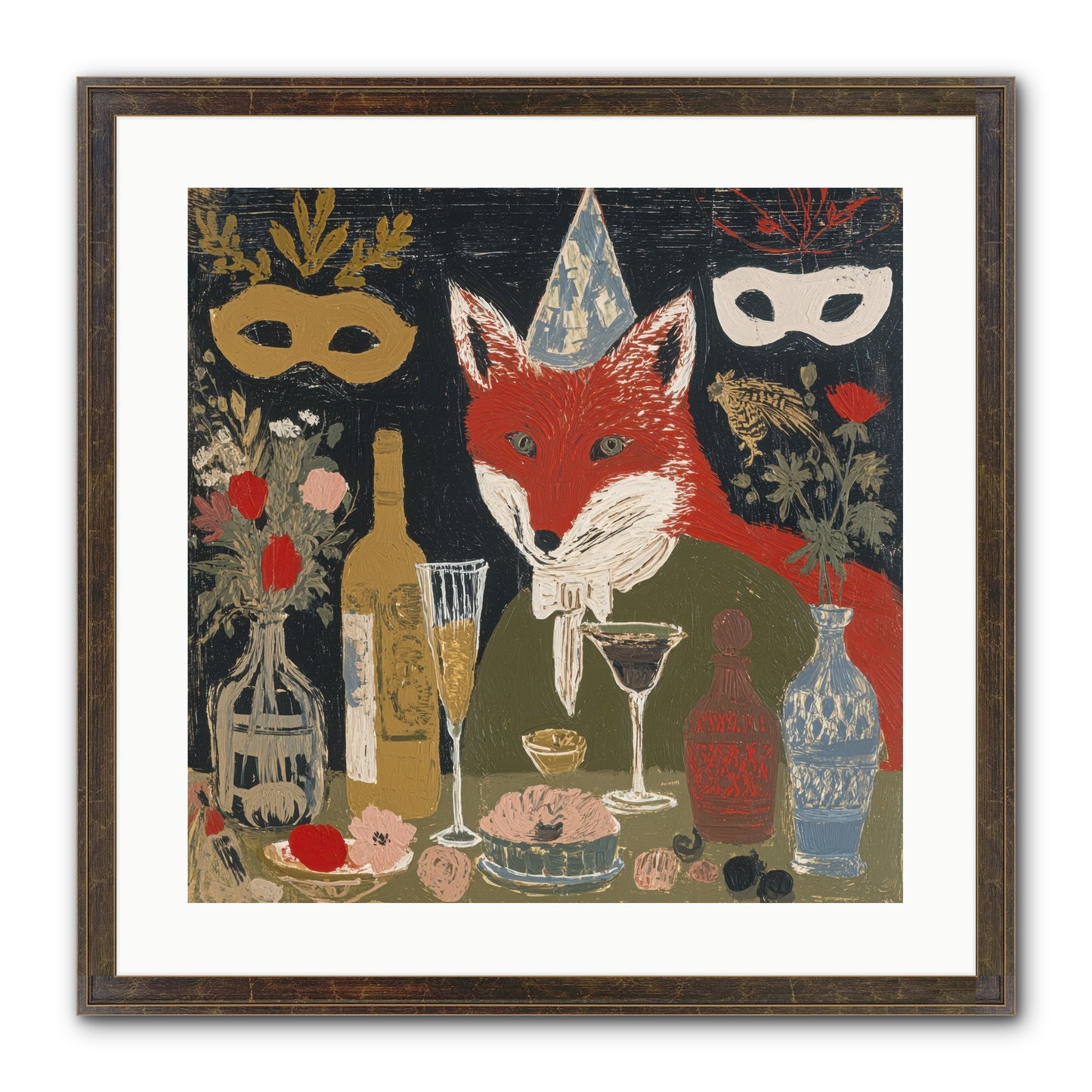 Small Joys Framed Print - Slimwoods Black/Gold 20x20