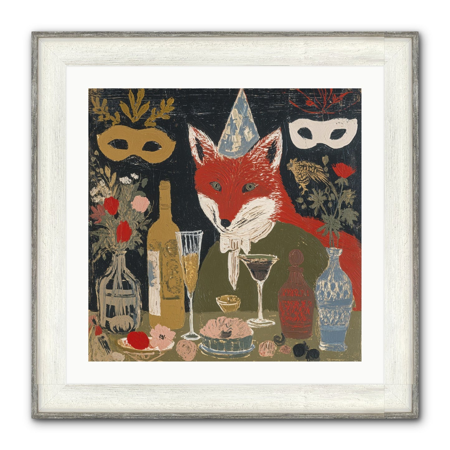 Small Joys Framed Print - Driftwood White 24x24