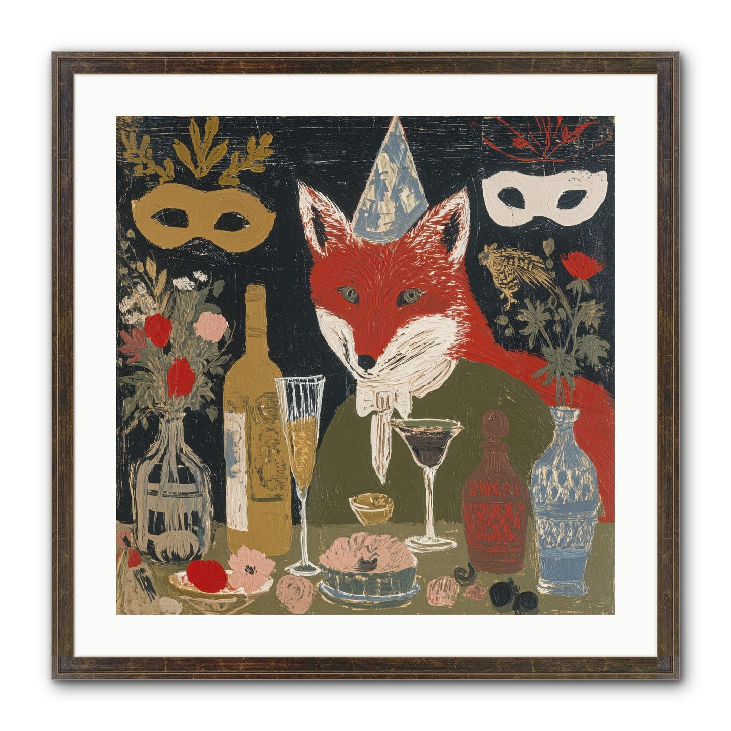 Small Joys Framed Print - Slimwoods Black/Gold 24x24