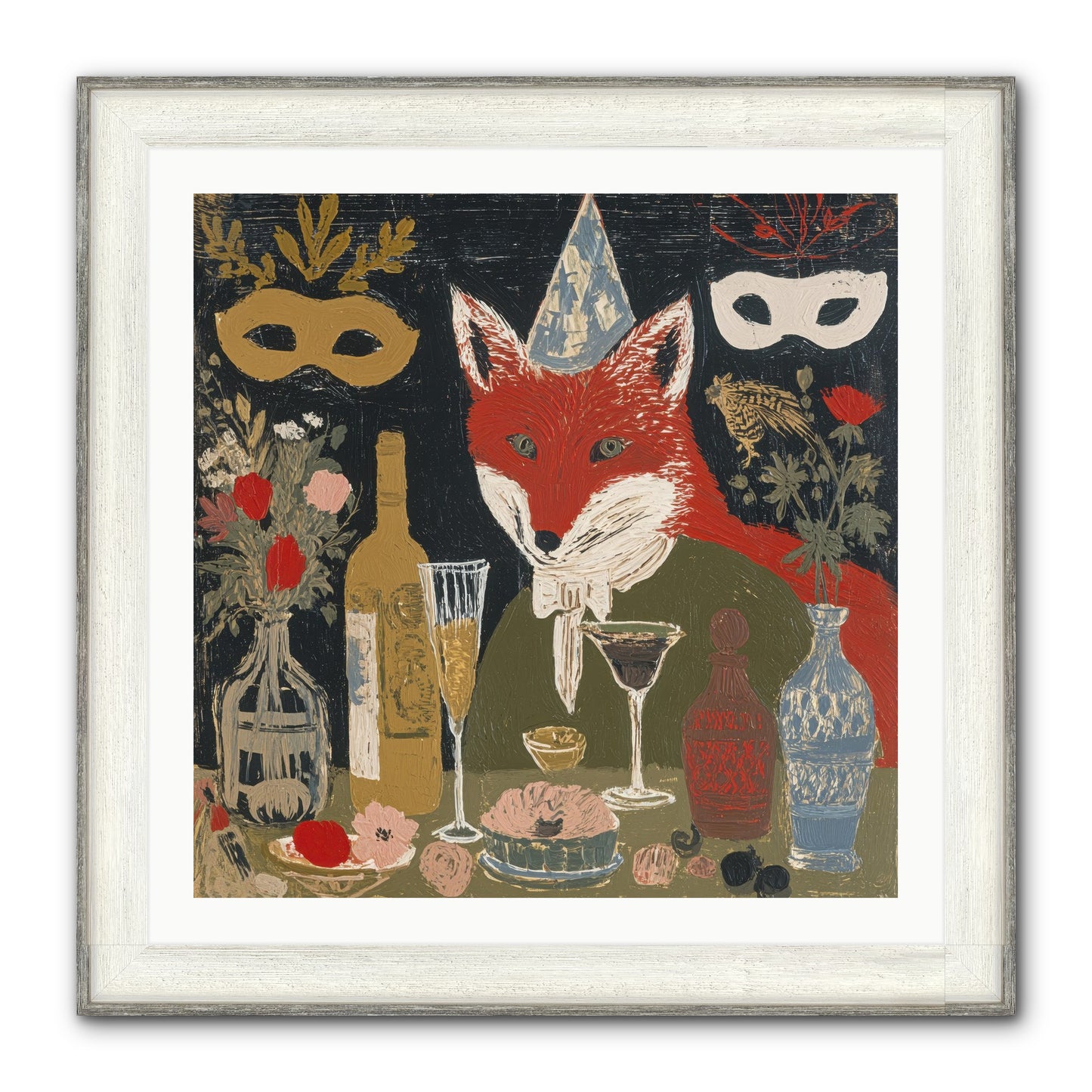 Small Joys Framed Print - Driftwood White 30x30