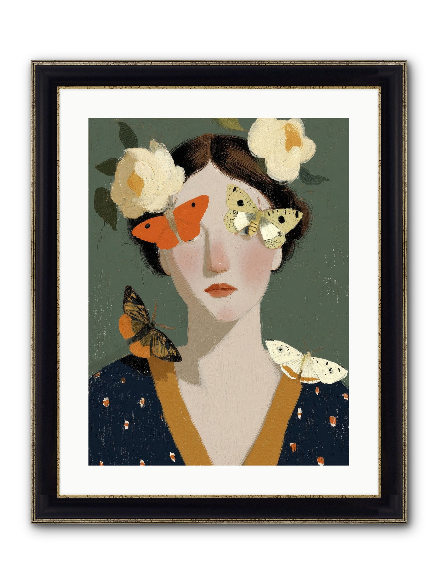 Small Migrations Framed Print - Black & Gold 18x24