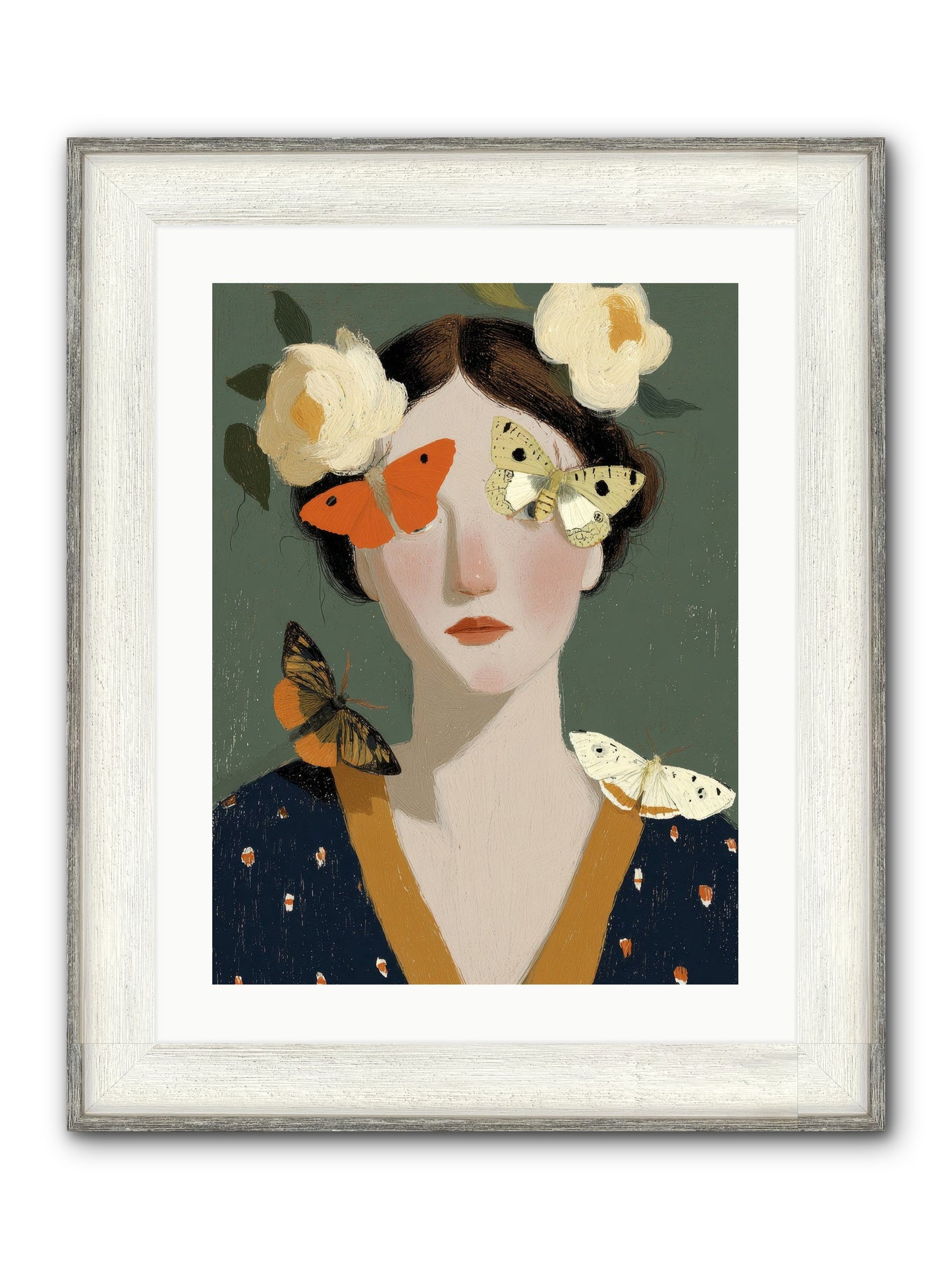 Small Migrations Framed Print - Driftwood White 18x24