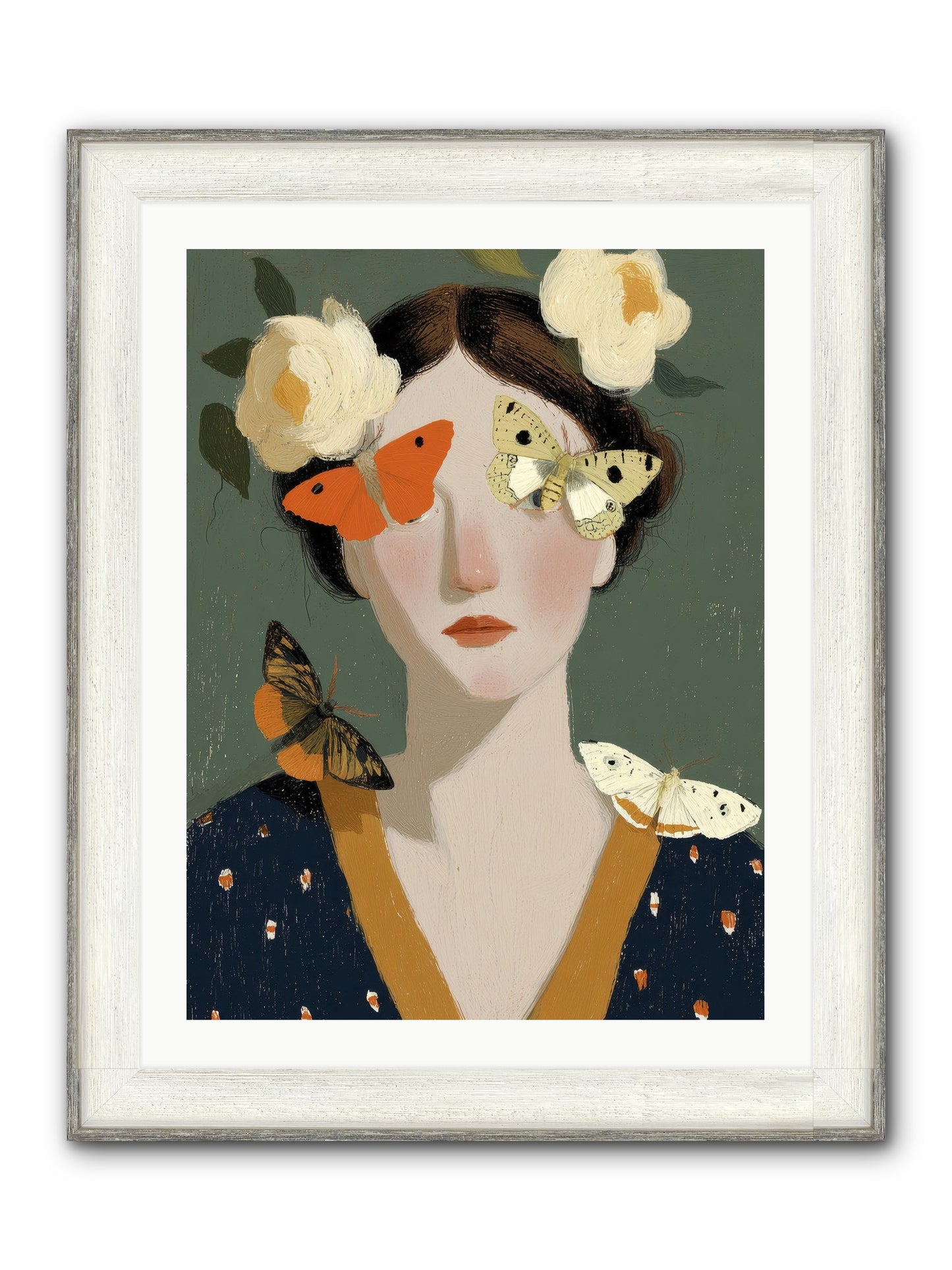 Small Migrations Framed Print - Driftwood White 24x32