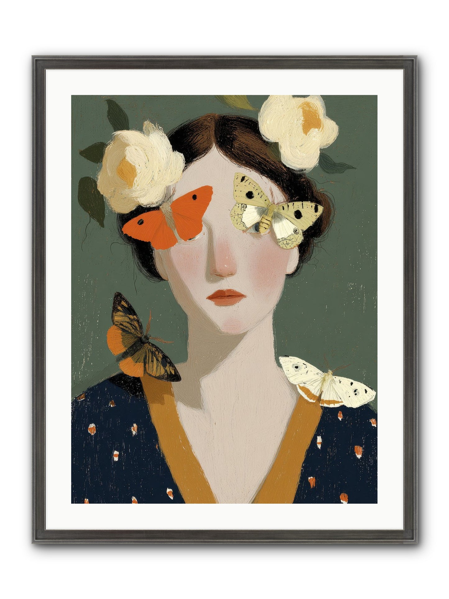 Small Migrations Framed Print - Slimwoods Black/Silver 24x32