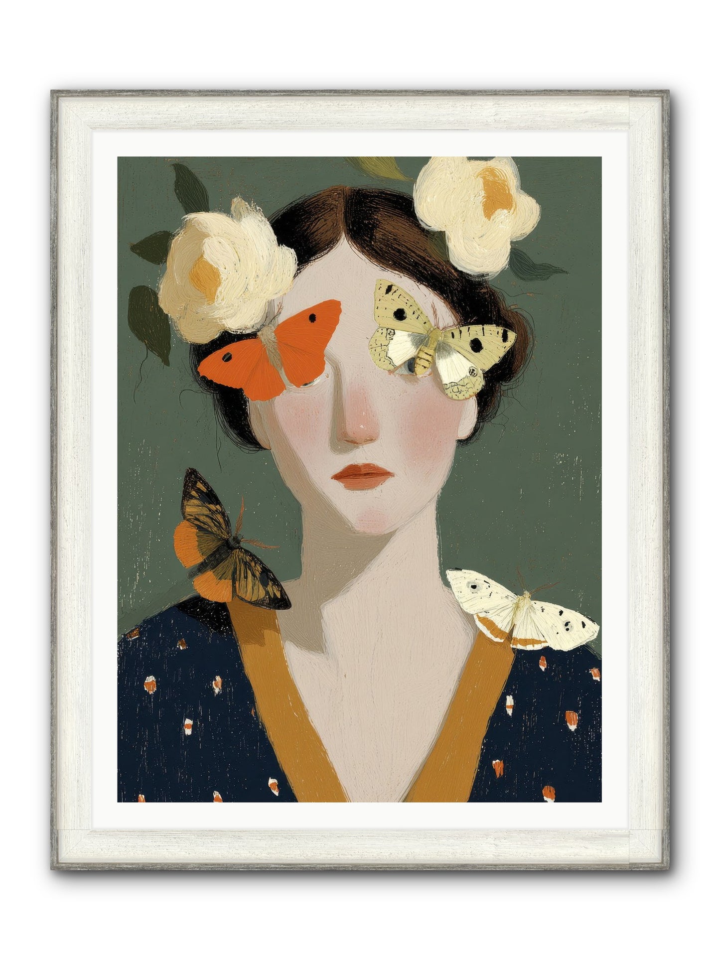 Small Migrations Framed Print - Driftwood White 36x48