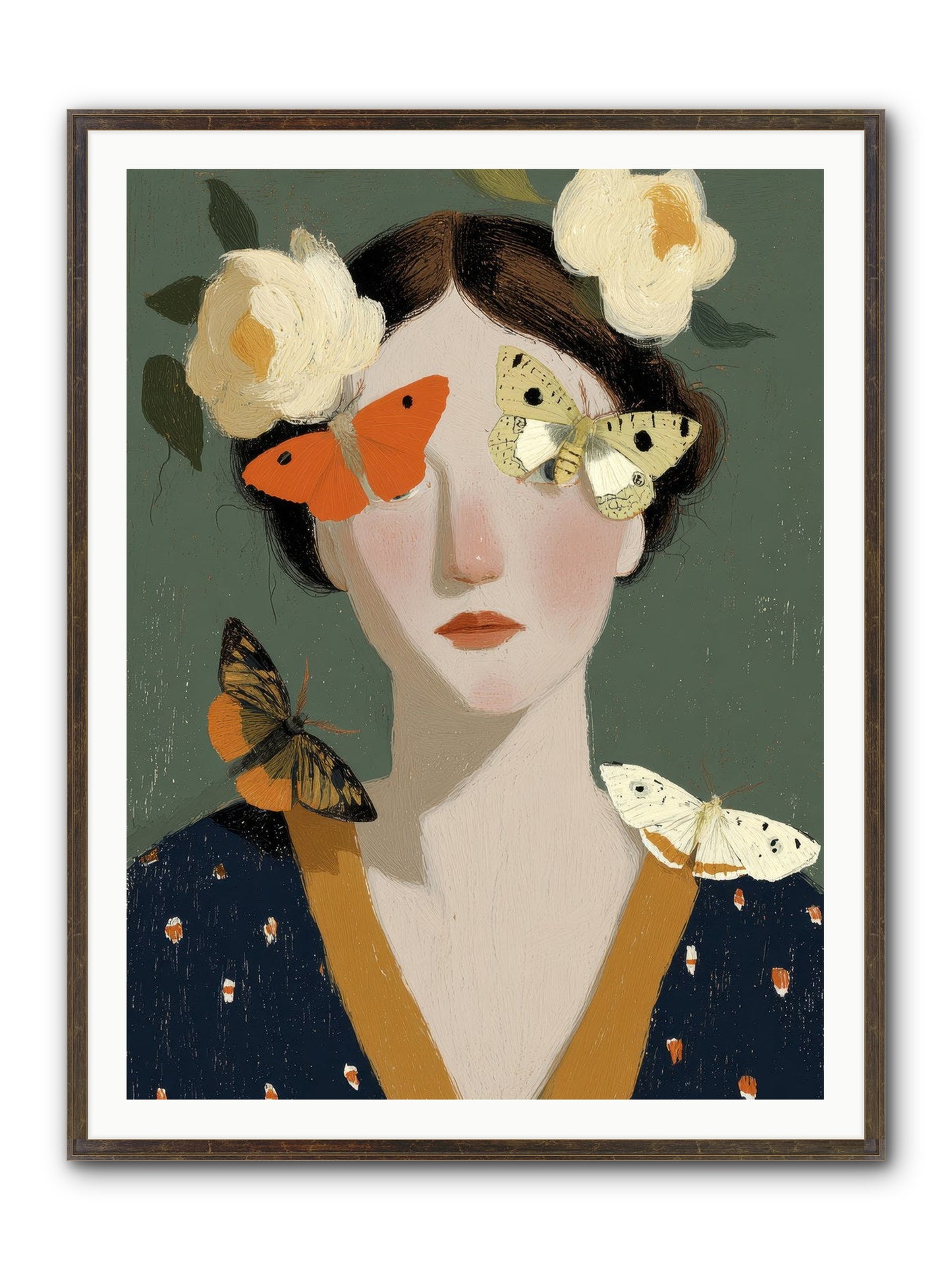 Small Migrations Framed Print - Slimwoods Black/Gold 36x48
