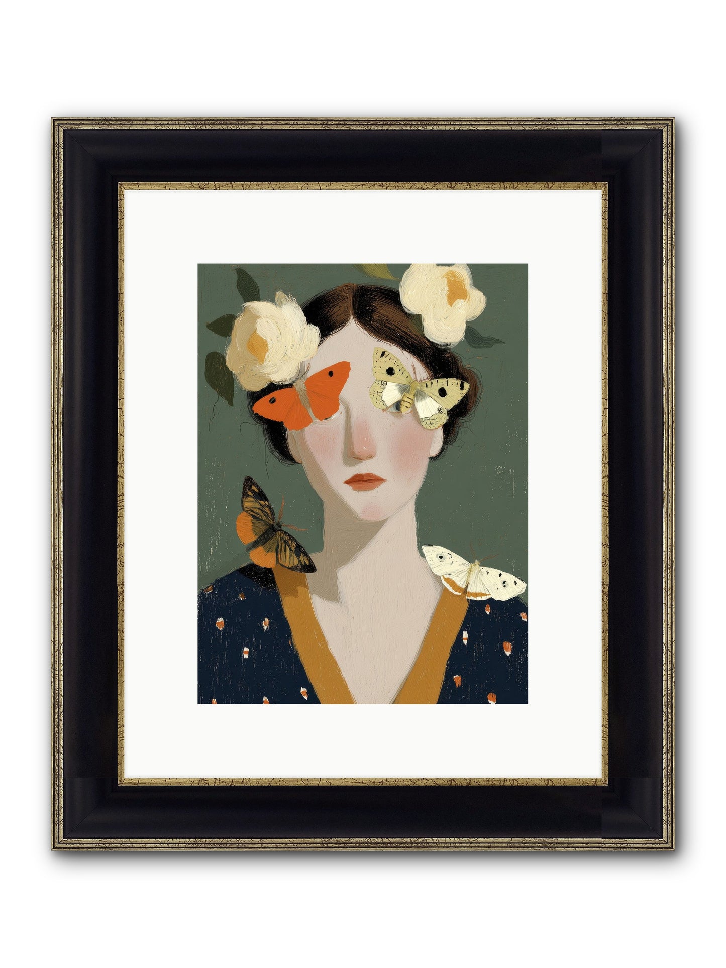Small Migrations Framed Print - Black & Gold 9x12