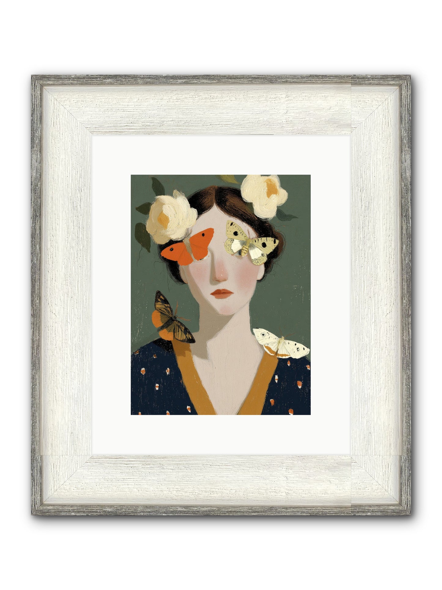 Small Migrations Framed Print - Driftwood White 9x12