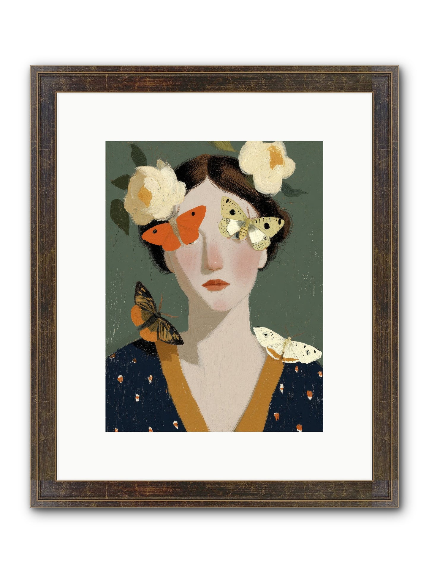 Small Migrations Framed Print - Slimwoods Black/Gold 9x12