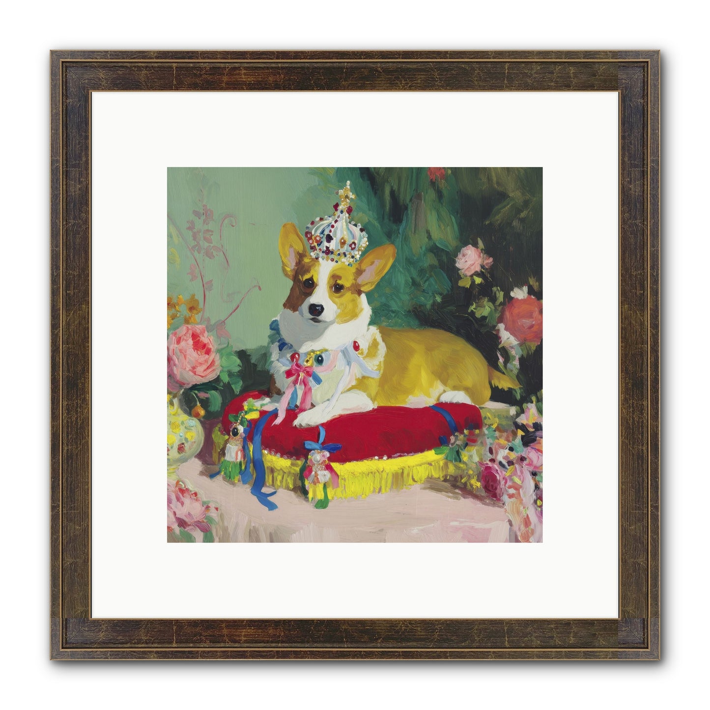Small Royalty Framed Print - Slimwoods Black/Gold 10x10
