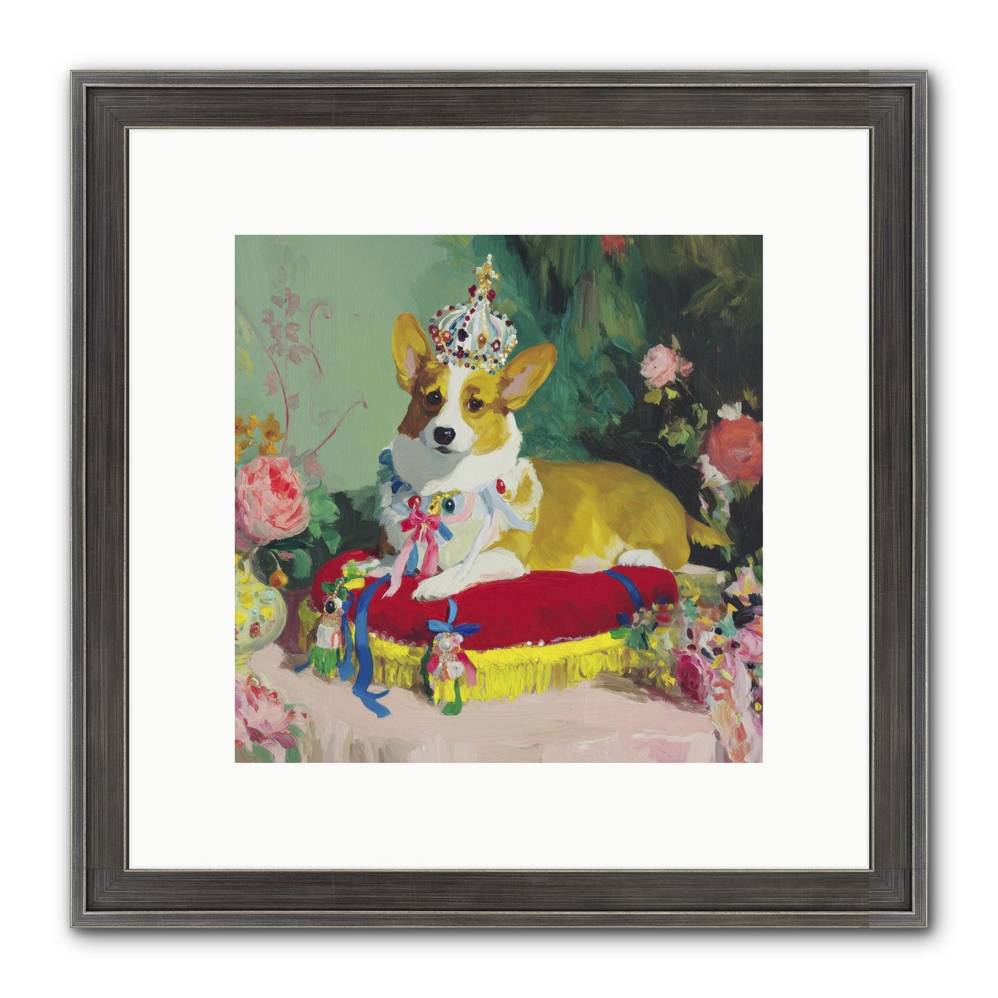Small Royalty Framed Print - Slimwoods Black/Silver 10x10