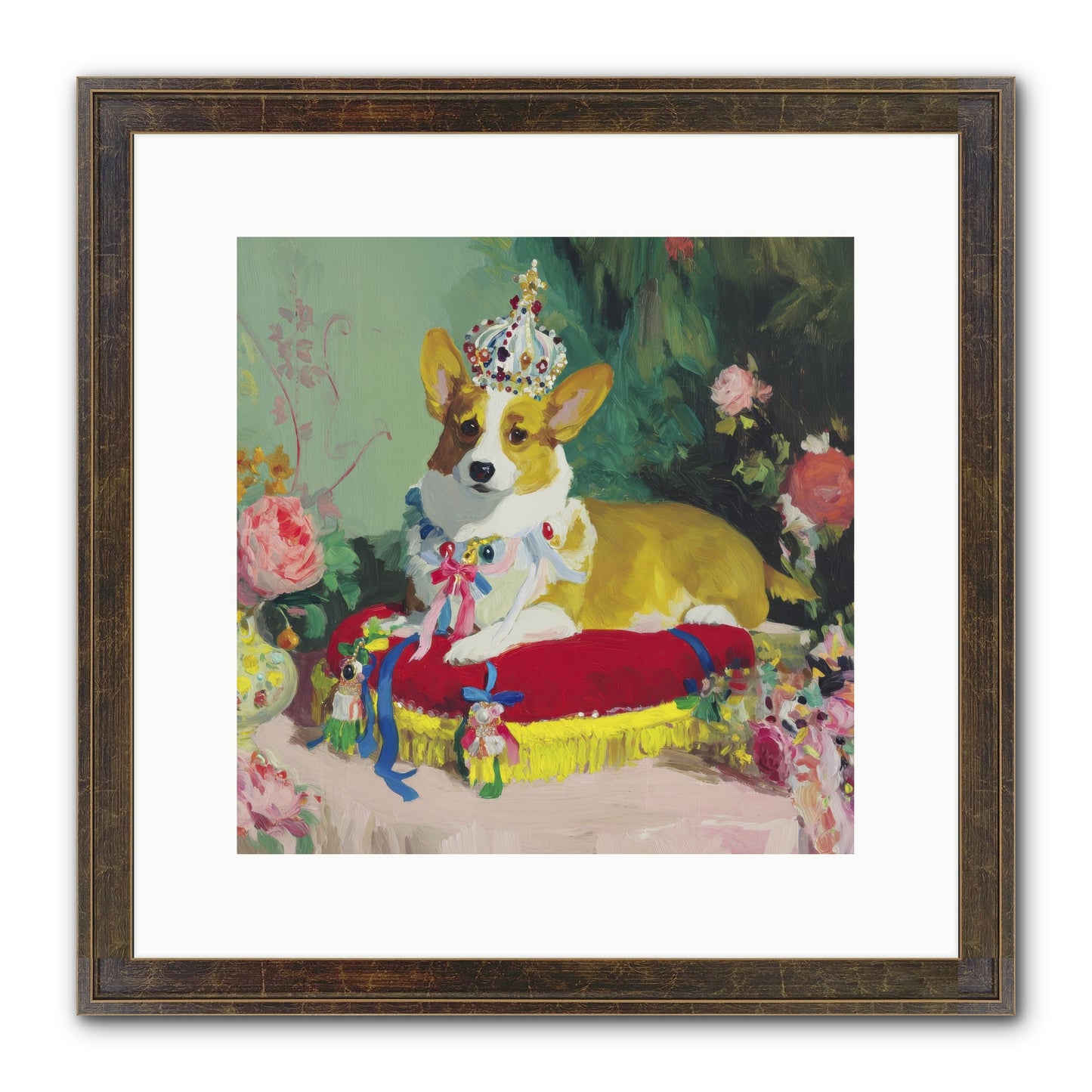 Small Royalty Framed Print - Slimwoods Black/Gold 12x12