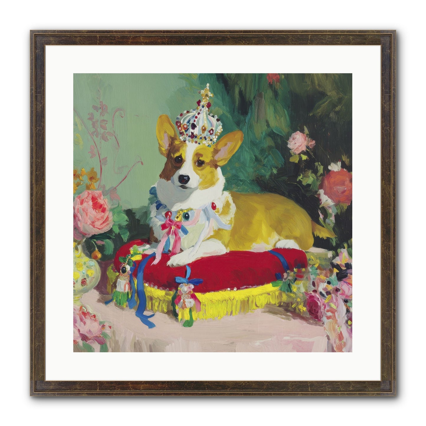 Small Royalty Framed Print - Slimwoods Black/Gold 20x20