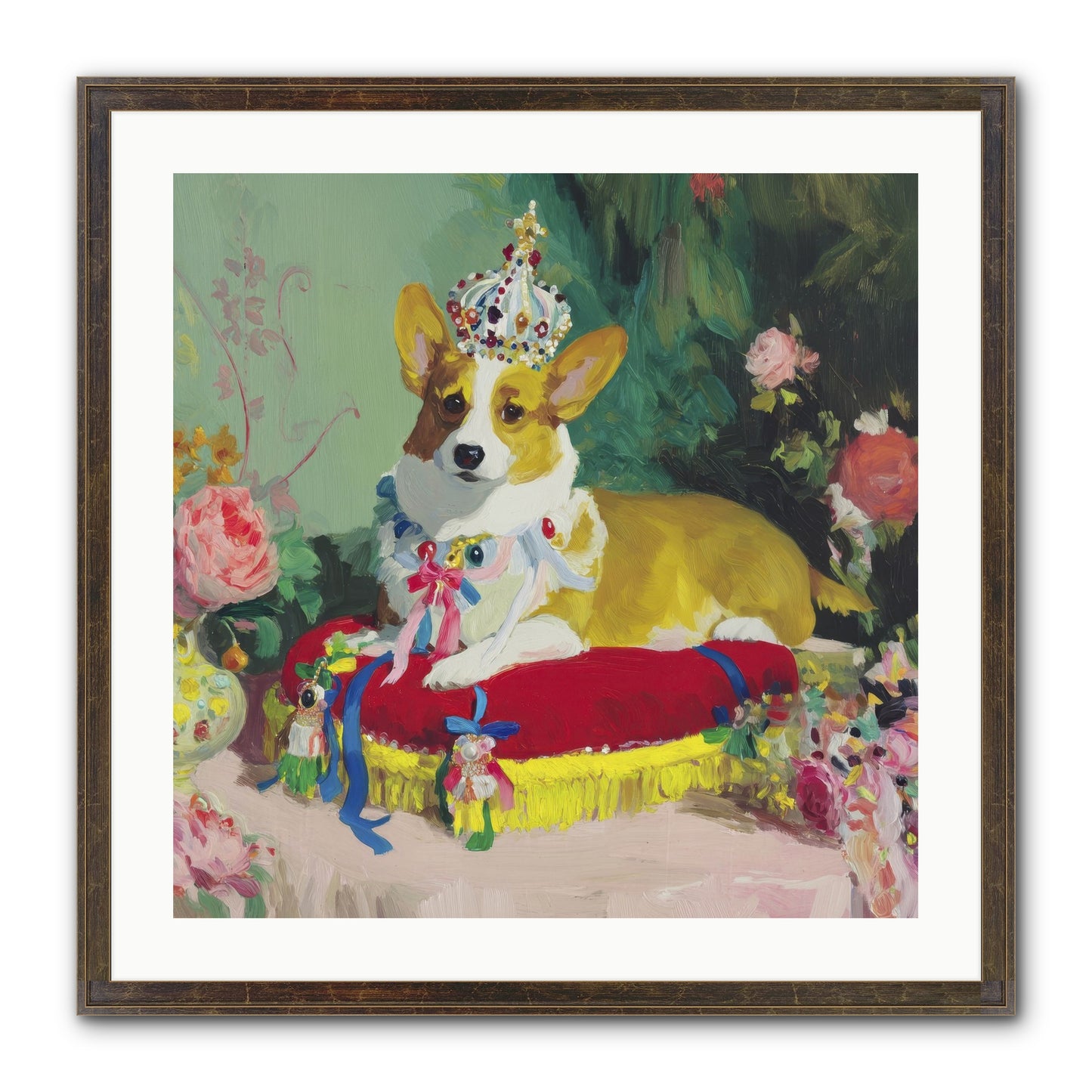 Small Royalty Framed Print - Slimwoods Black/Gold 24x24