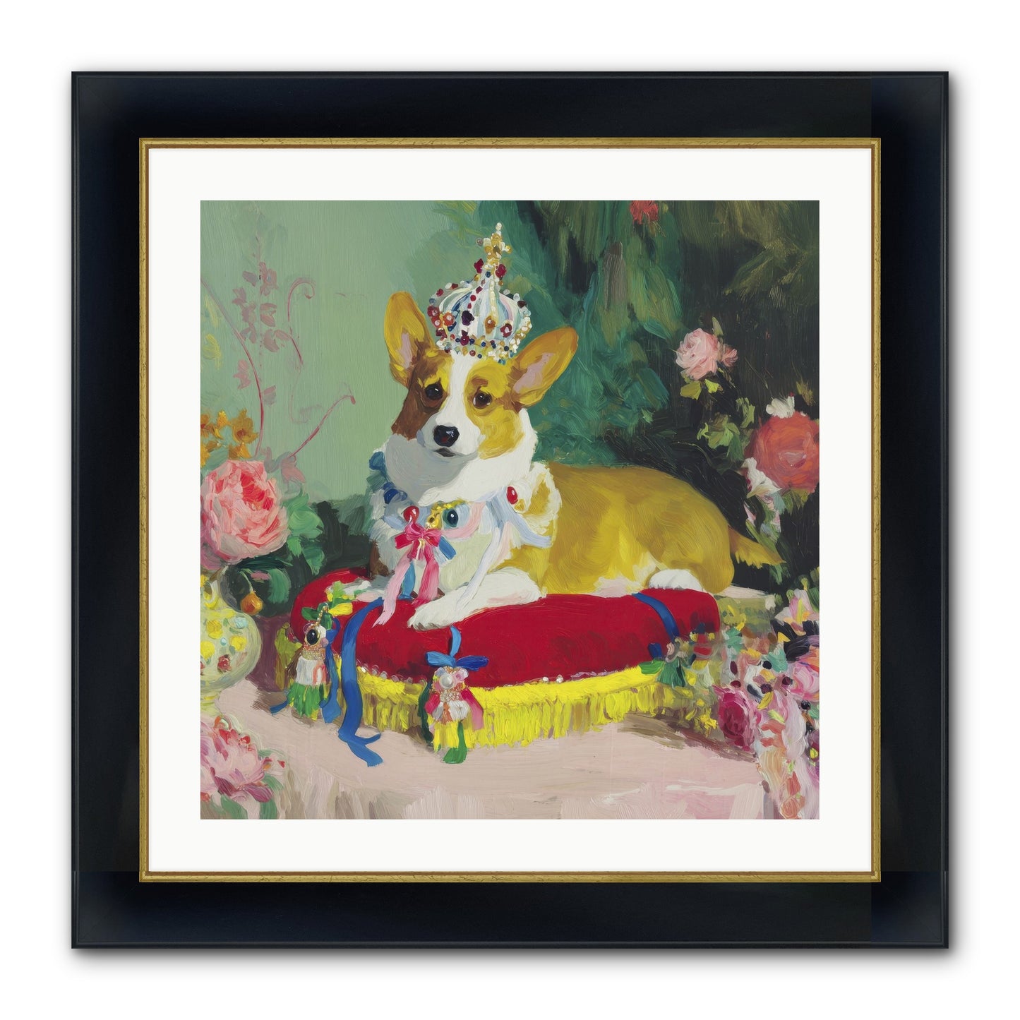 Small Royalty Framed Print - Wide Black w/Gold 24x24