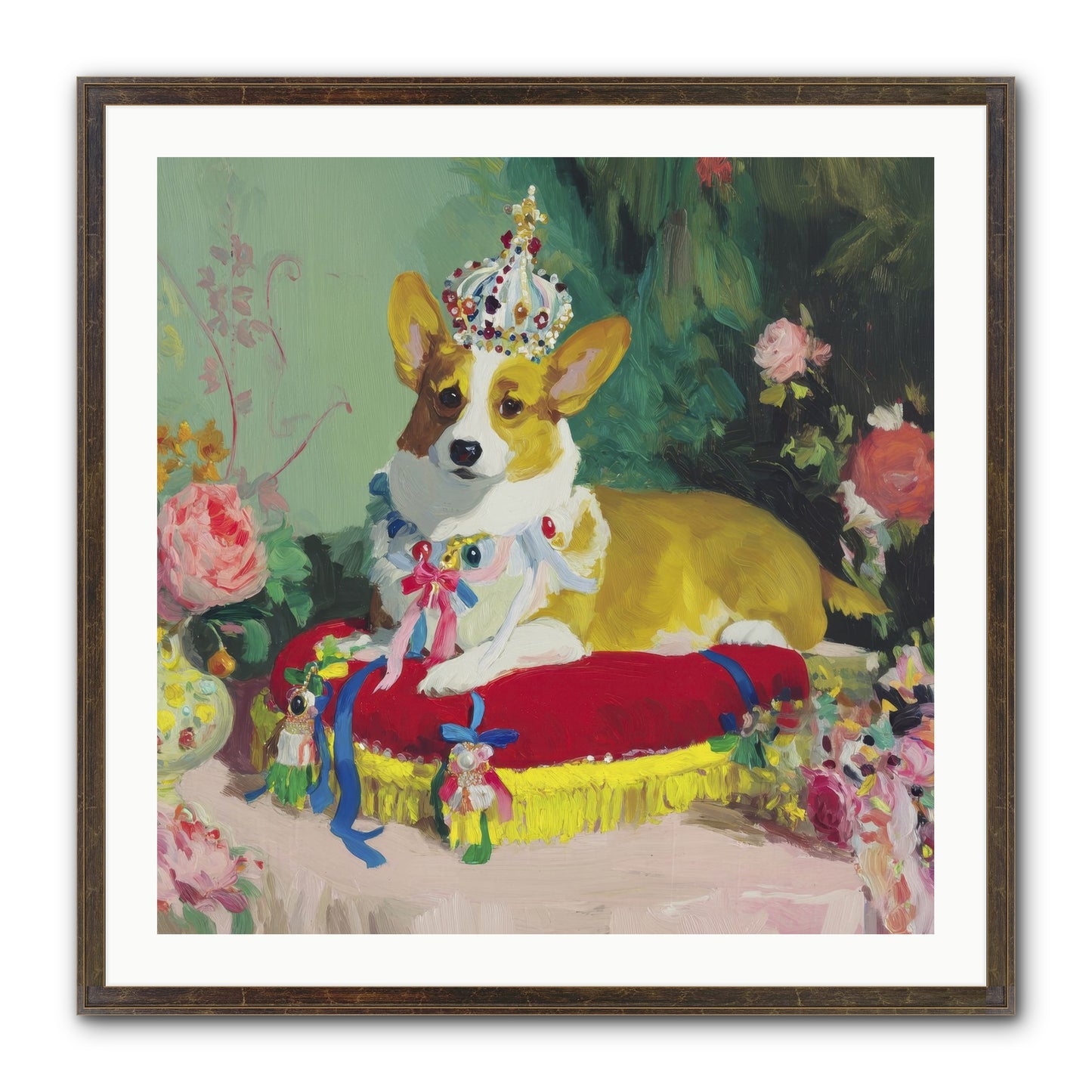 Small Royalty Framed Print - Slimwoods Black/Gold 30x30