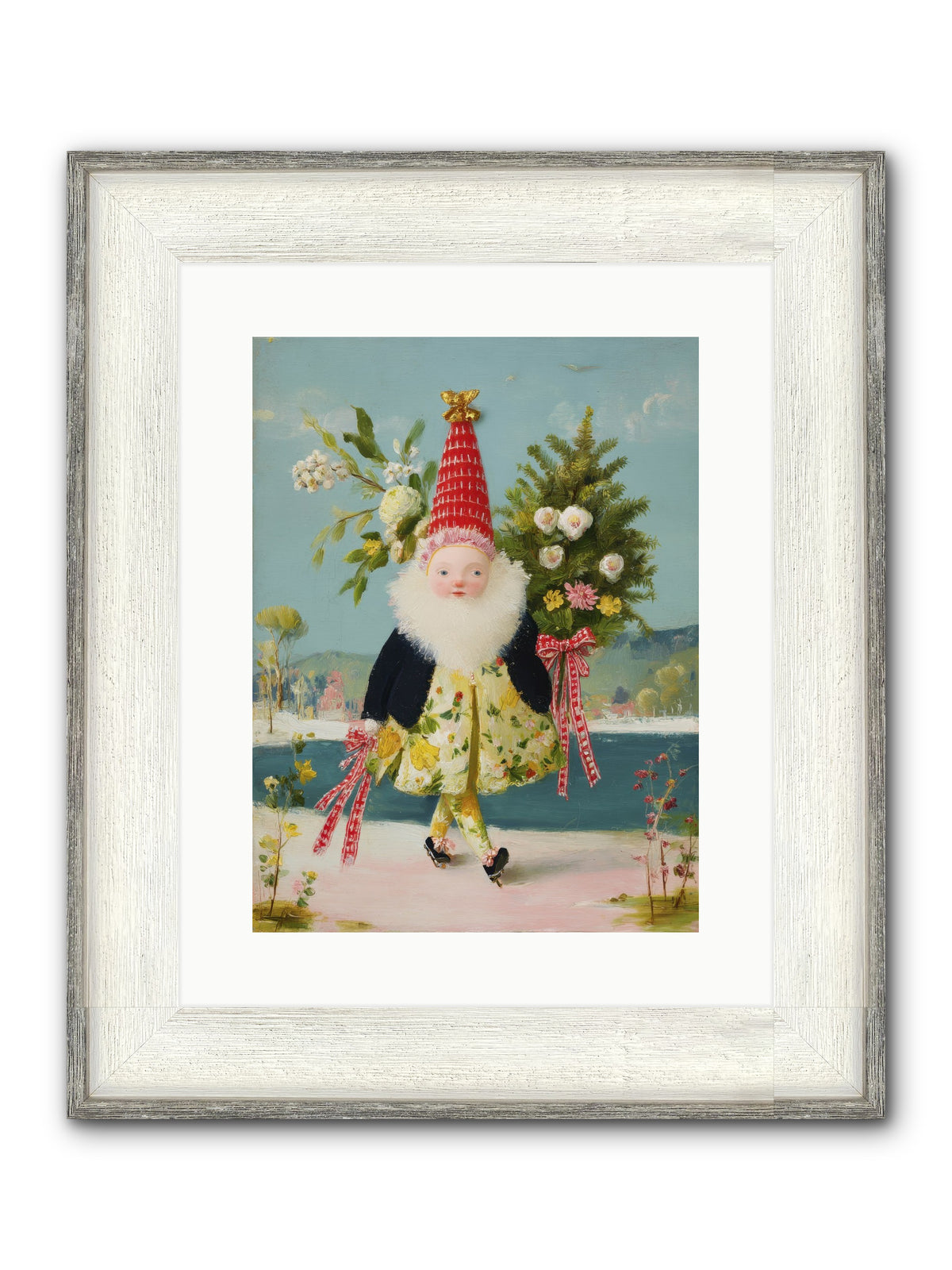 Small Wonder, Big Heart Framed Print - Driftwood White 12x16