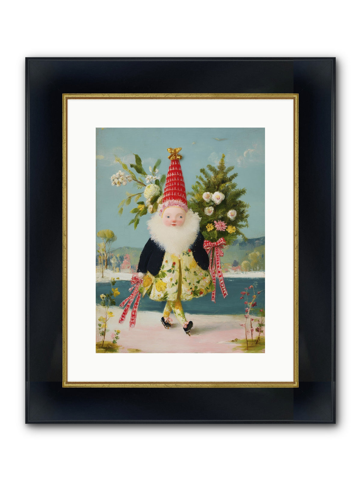 Small Wonder, Big Heart Framed Print - Wide Black w/Gold 12x16