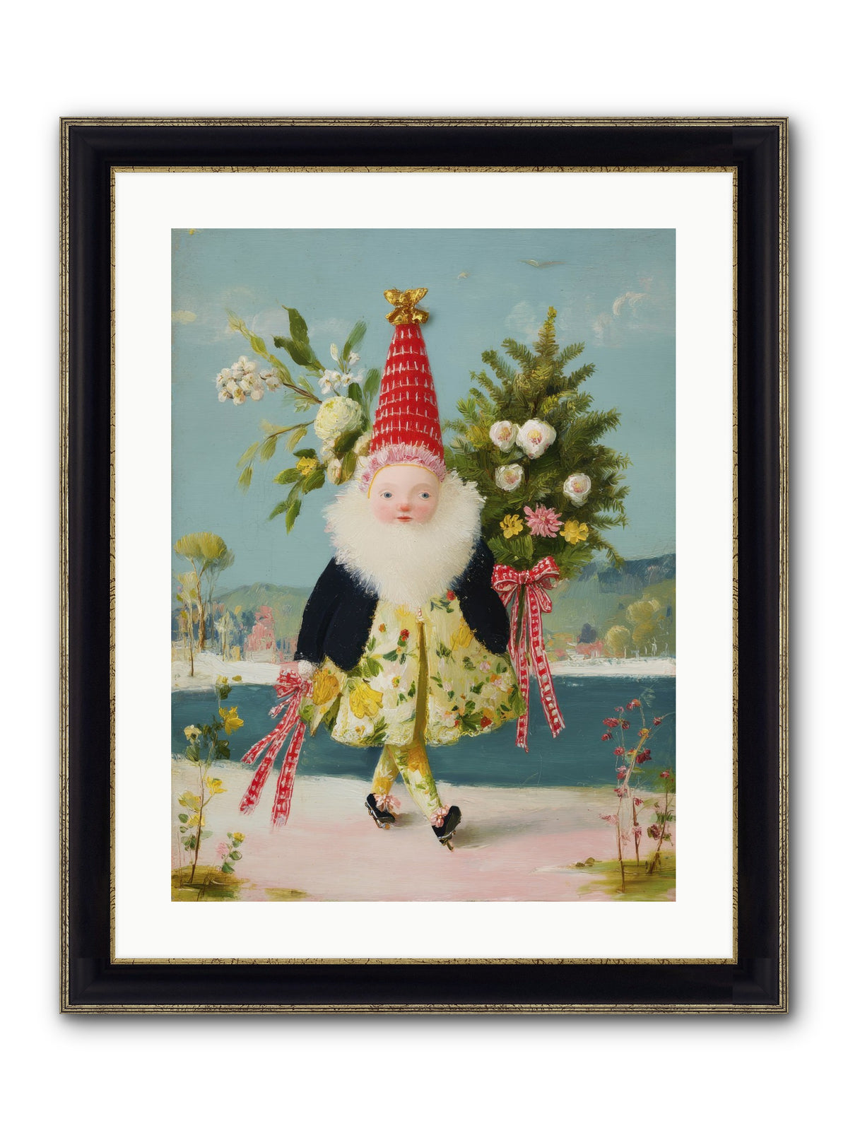 Small Wonder, Big Heart Framed Print - Black & Gold 18x24